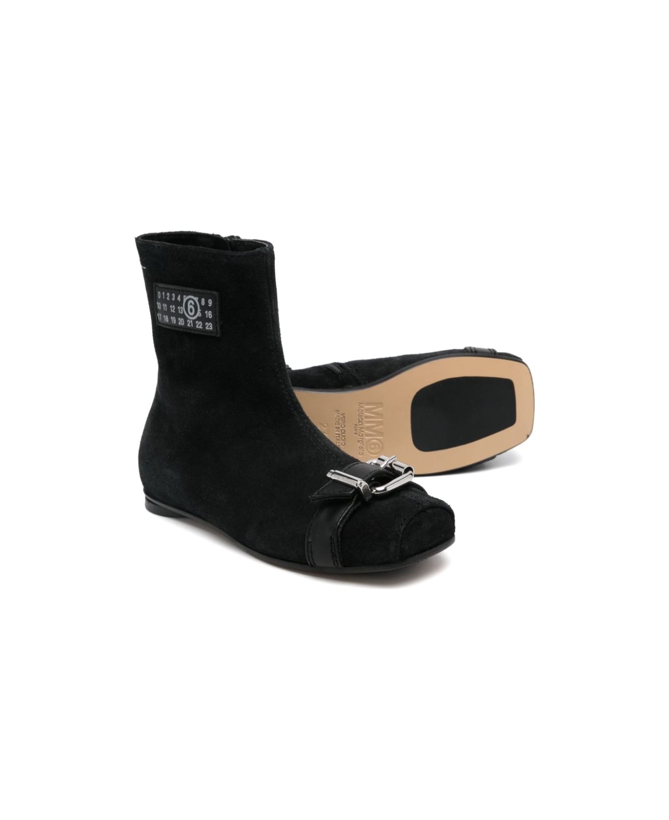 MM6 Maison Margiela Stivali Con Logo - Black