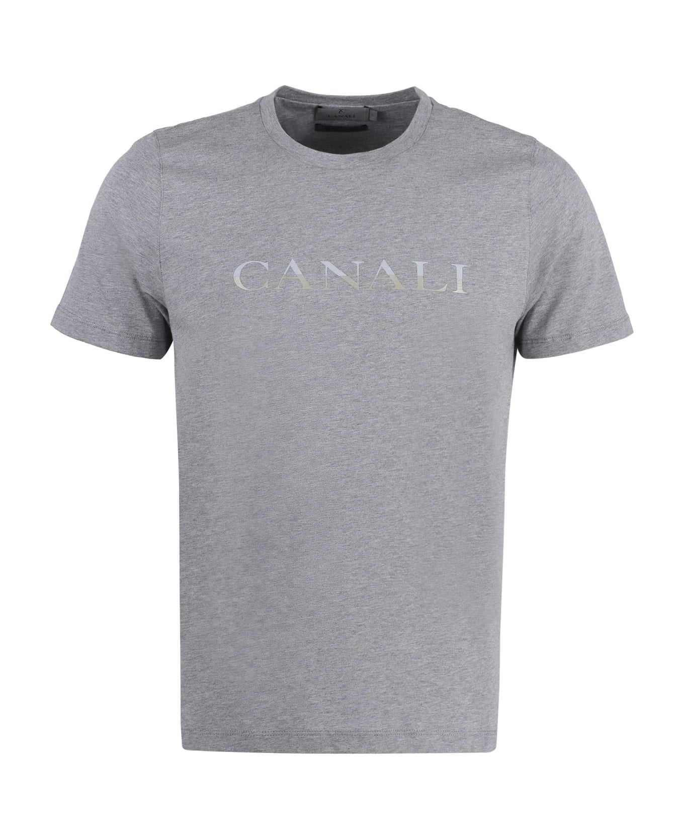 Canali Cotton T-shirt - grey シャツ