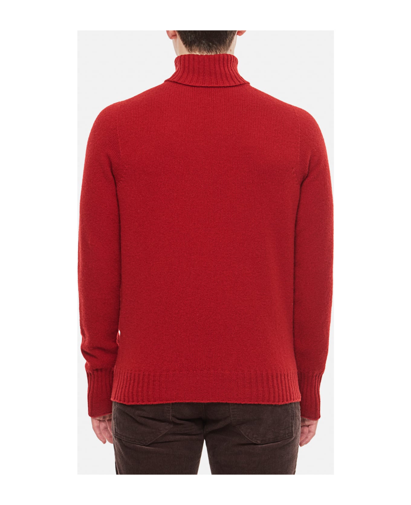 Drumohr High Neck Wool Sweater - Red