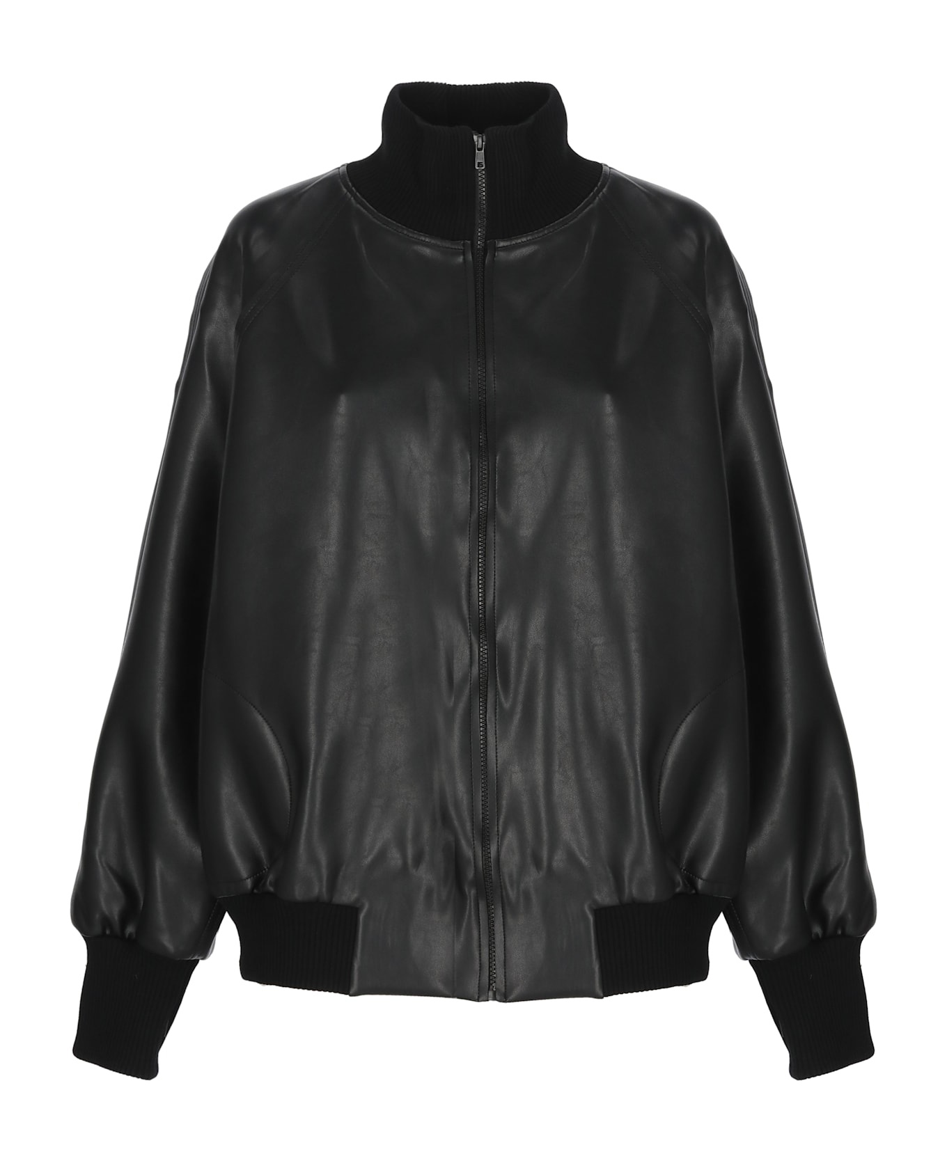 Norma Kamali Synth Leather Jacket - Black