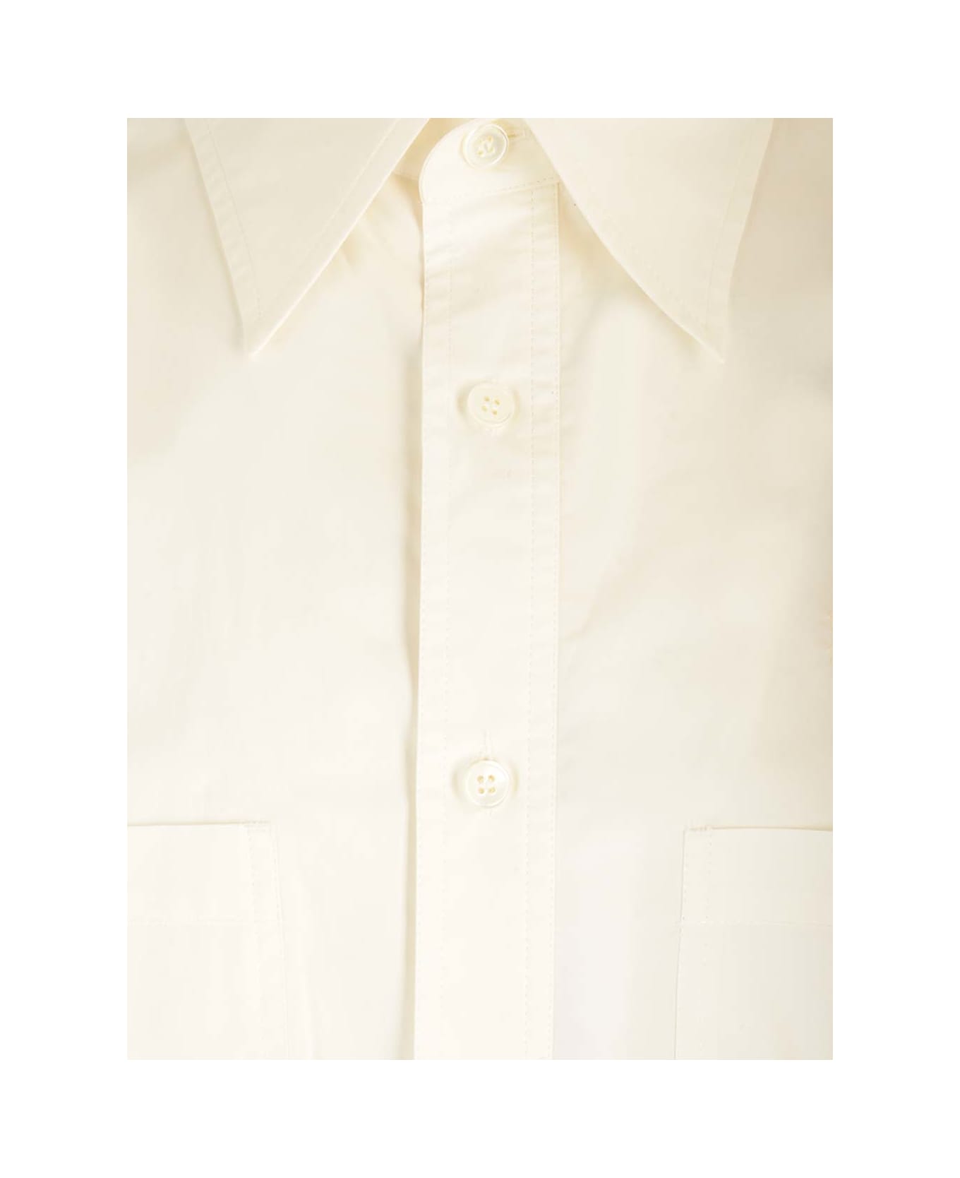 MM6 Maison Margiela Multi-pocket Cotton Shirt - Panna シャツ