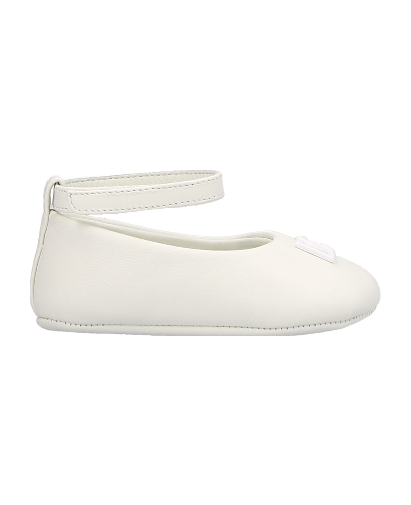 Dolce & Gabbana Strap Ballet Flats - White