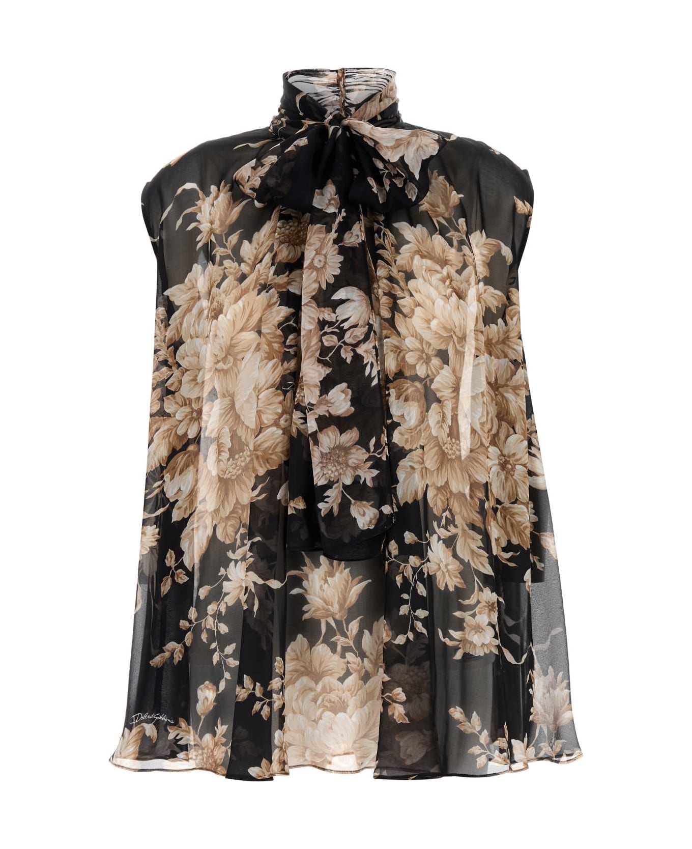 Dolce 
Gabbana Printed Silk Blouse - ROSECRETONNEFNERO