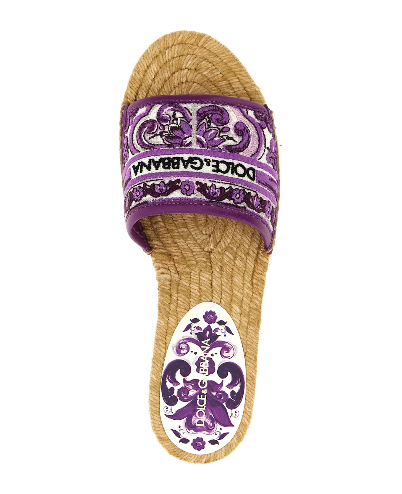 Dolce & Gabbana Embroidery Espadrilles - Purple