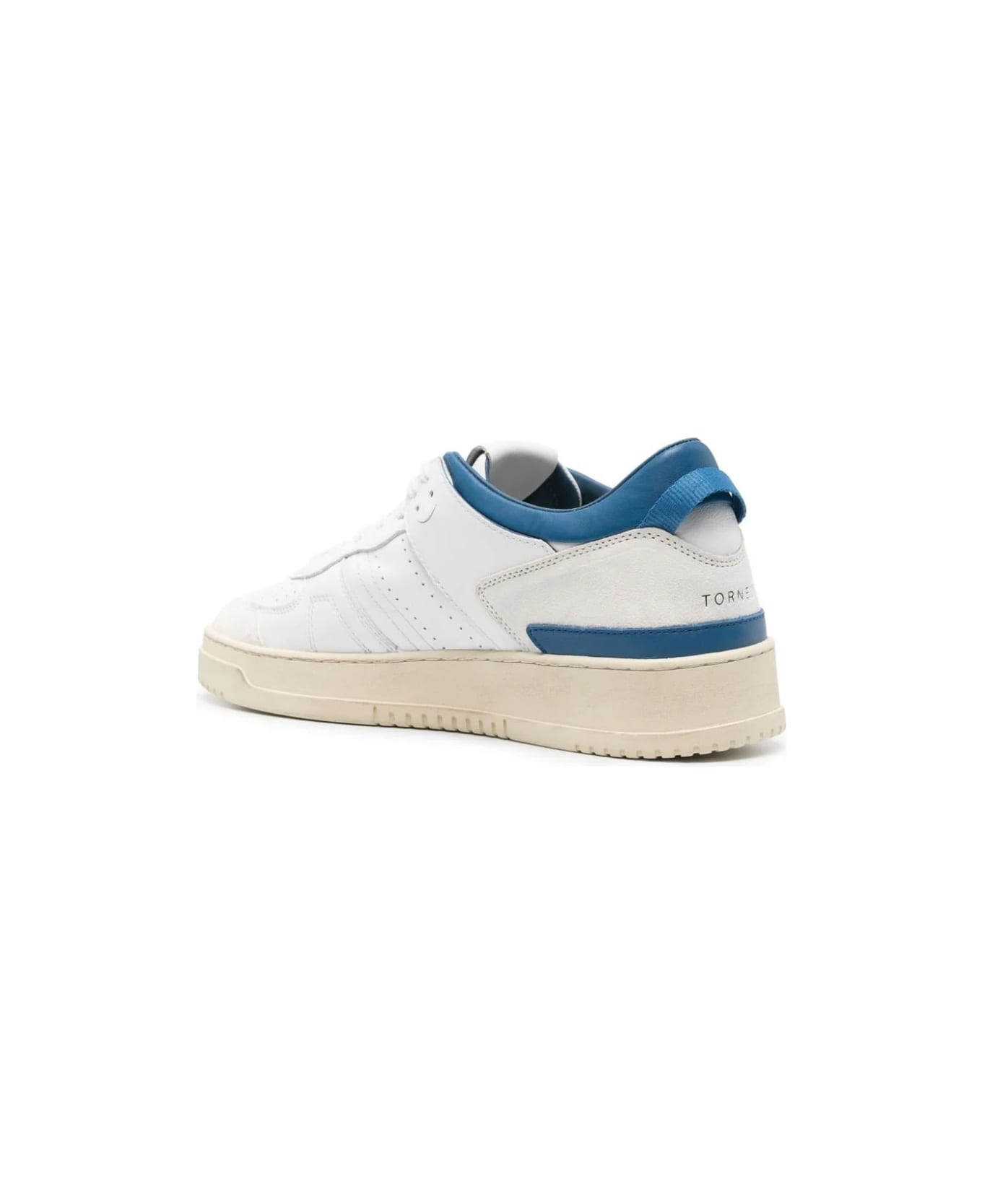 D.A.T.E. White And Bluettetorneo Sneakers - Blue