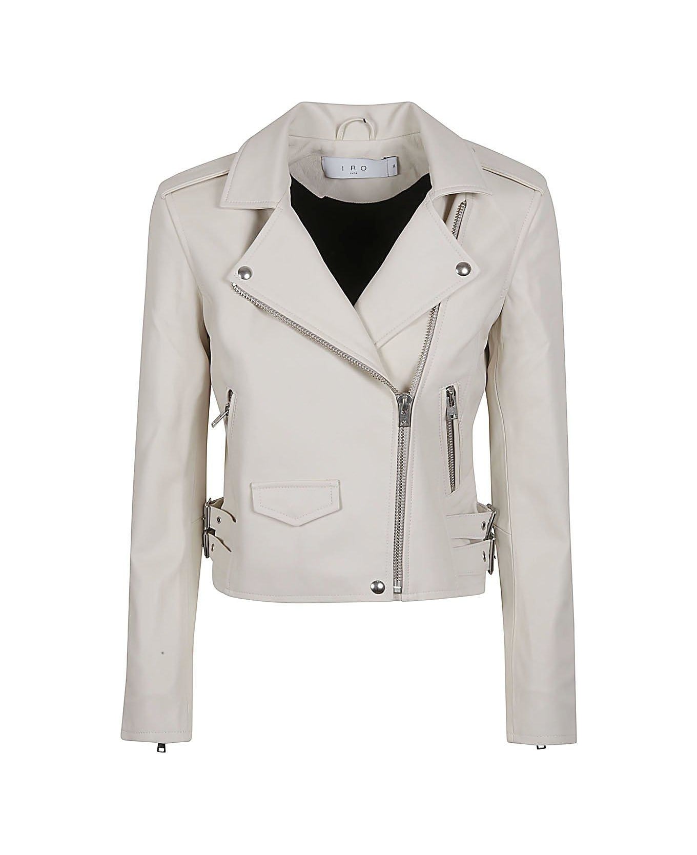 IRO Zipped Leather Jacket - White