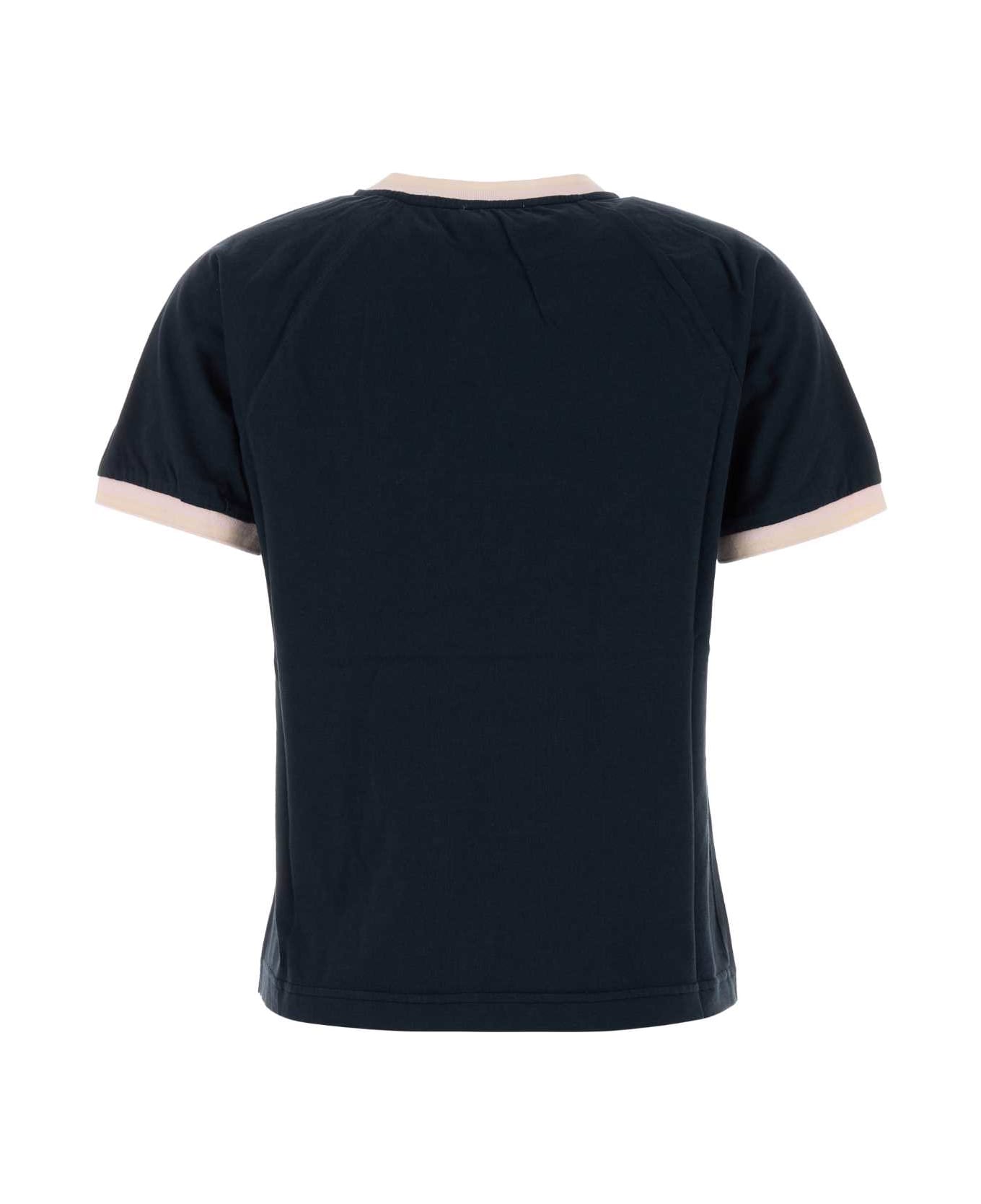 Autry Dark Blue Cotton T-shirt - I6CV