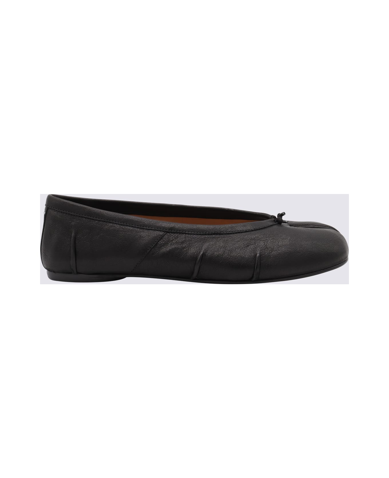 Maison Margiela Black Leather Flats - Black