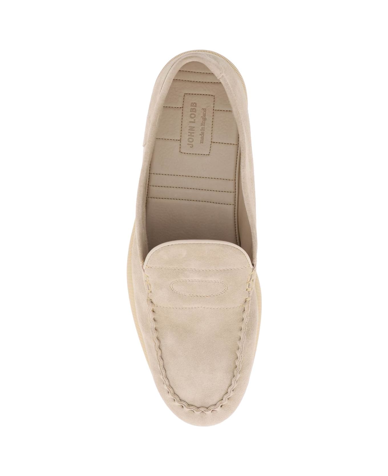 John Lobb Suede Leather Pace Loafers For - J Sand