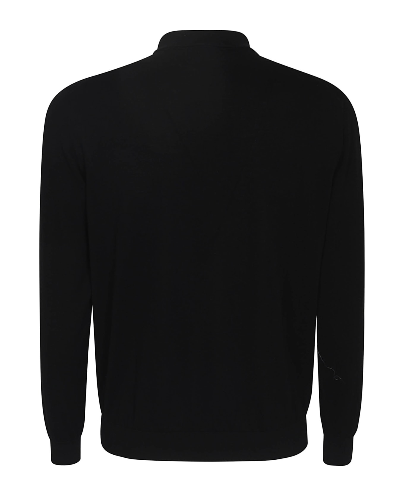 Drumohr Collared Sweatshirt - Black ポロシャツ