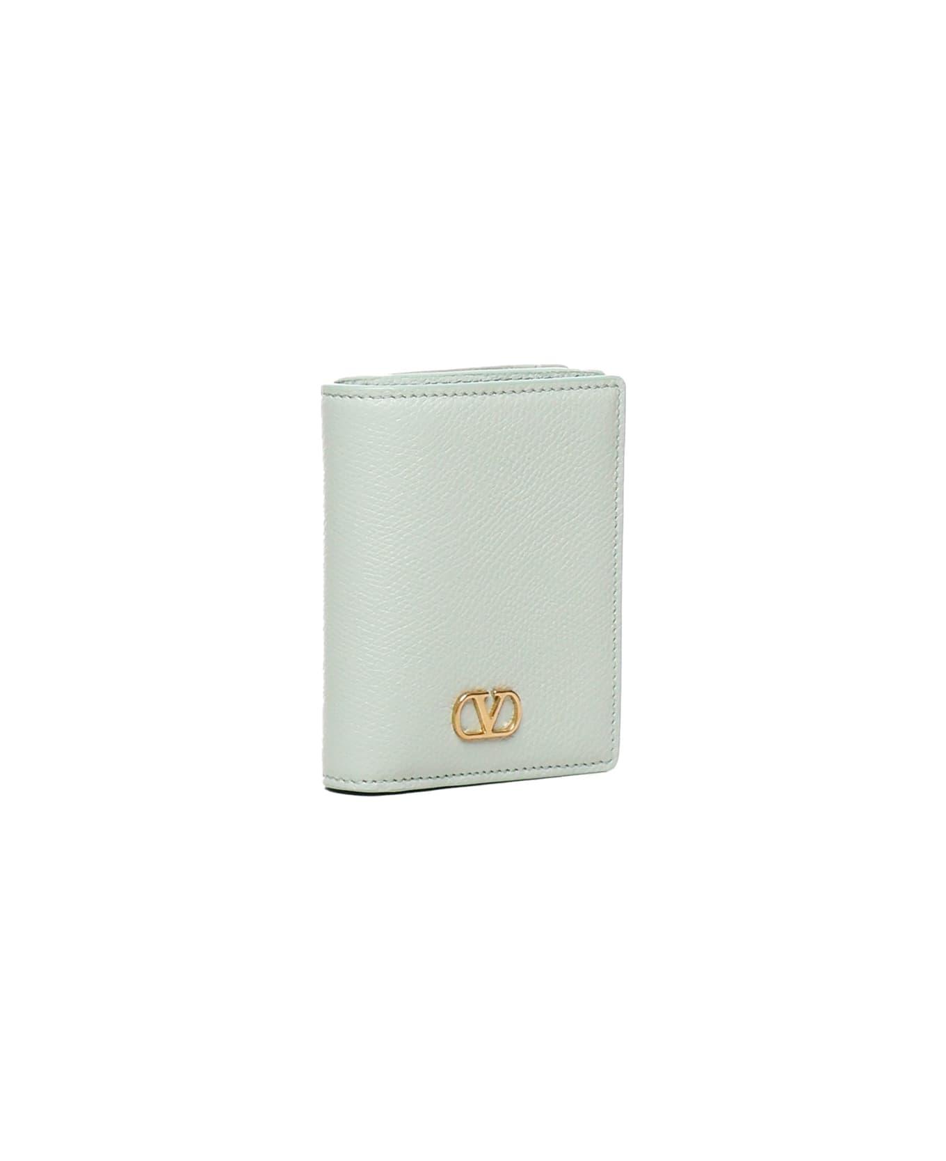 Valentino Garavani Vlogo Signature Card Holder - Sky GREY