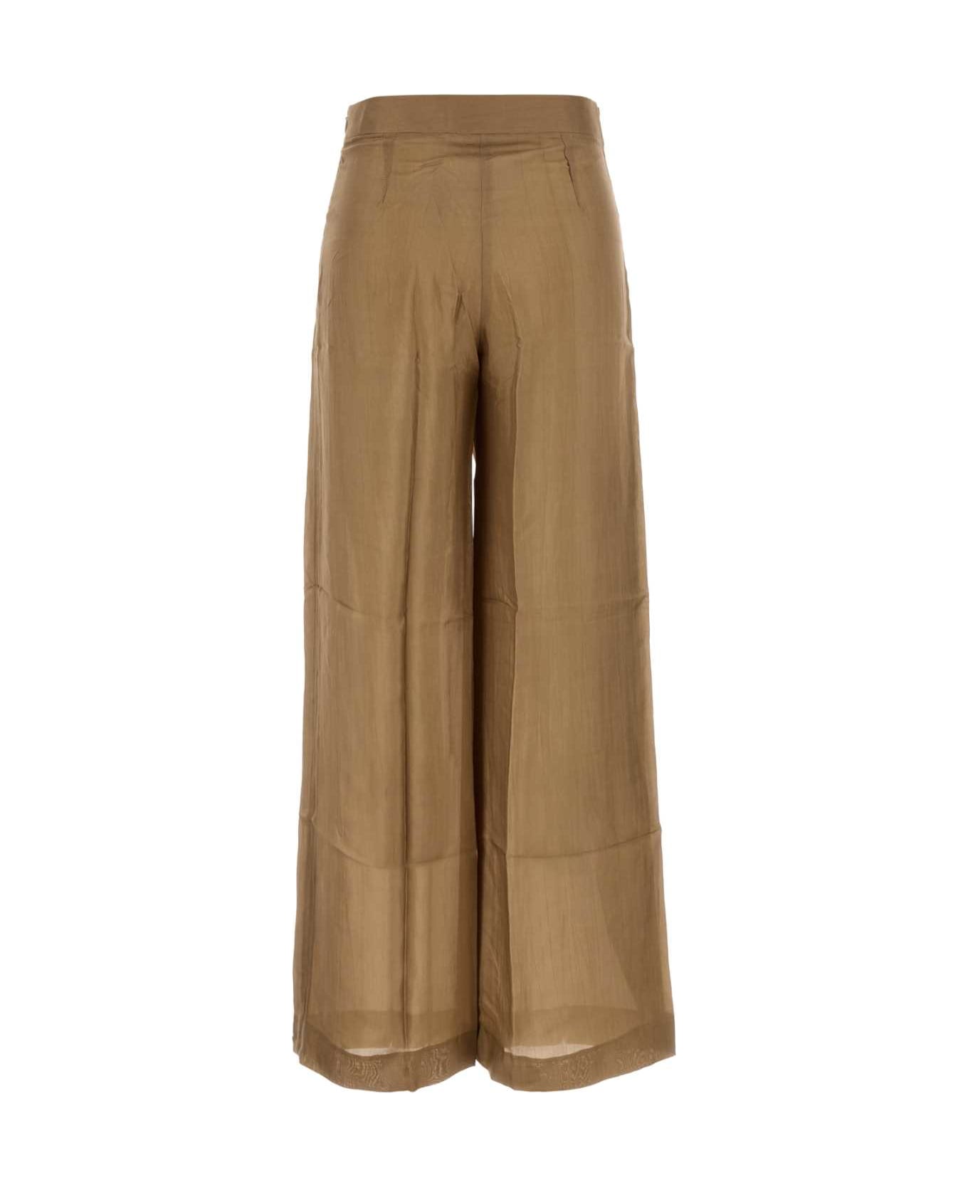 The Rose Ibiza Camel Silk Amanda Pant - BEIGE ボトムス