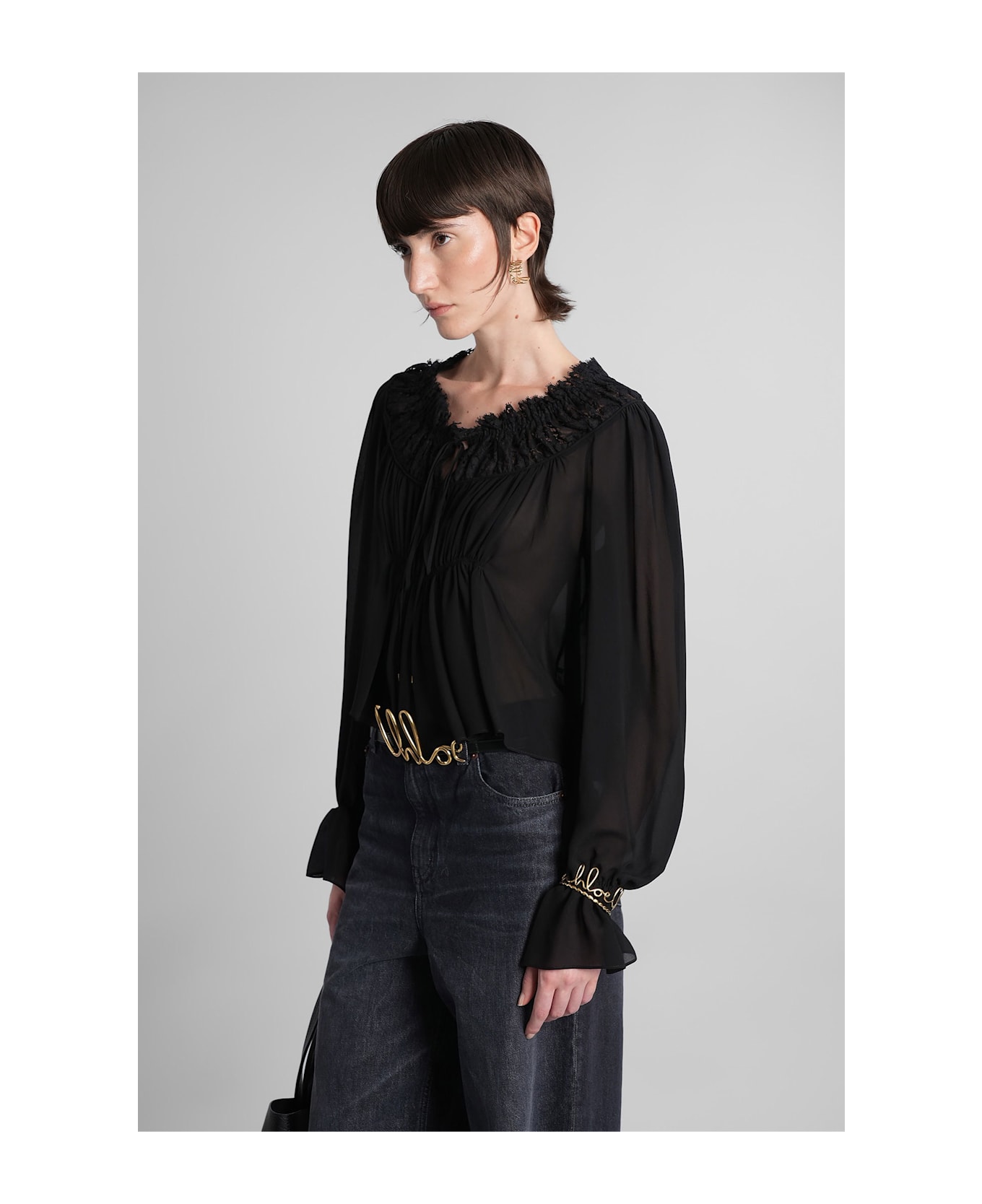 Chloé Blouse In Black Silk - black