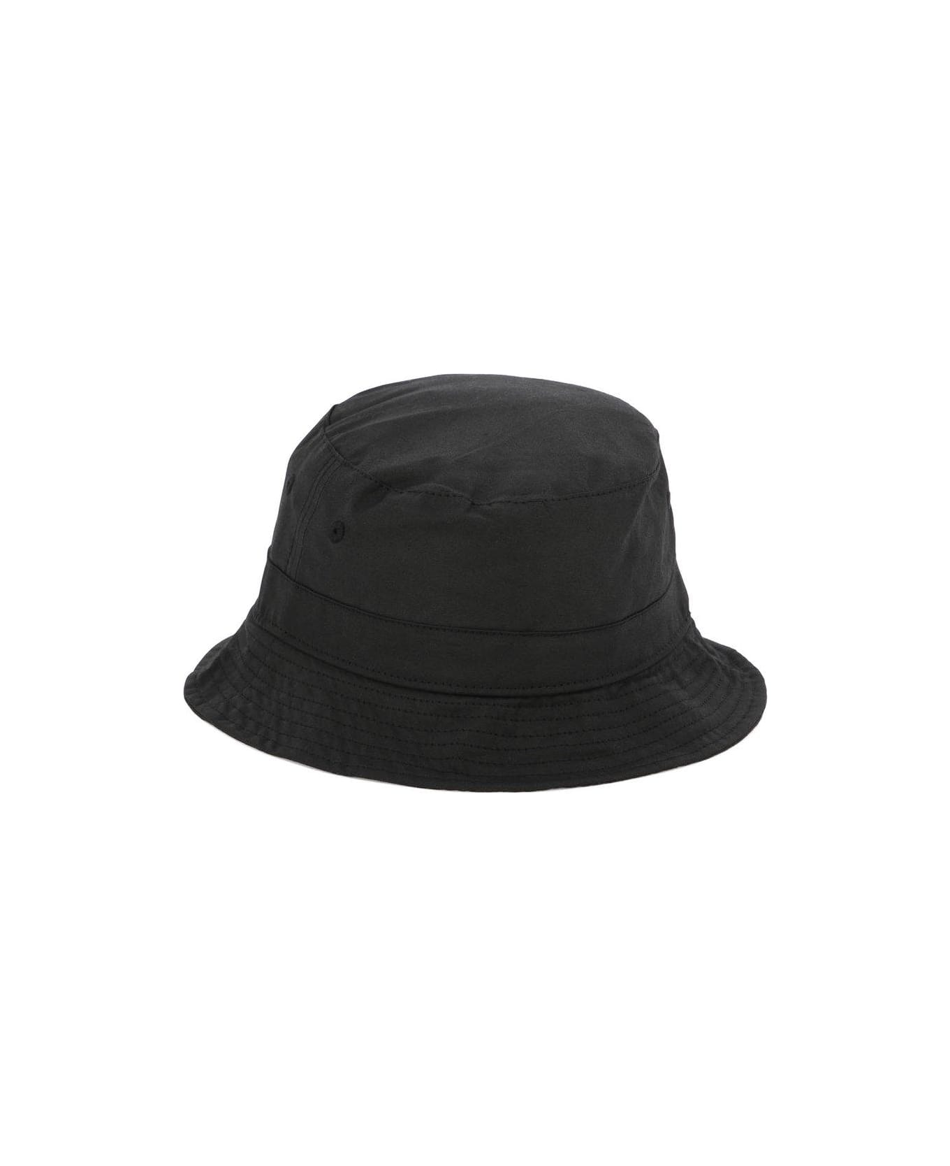 Barbour Logo Embroidered Bucket Hat - Black