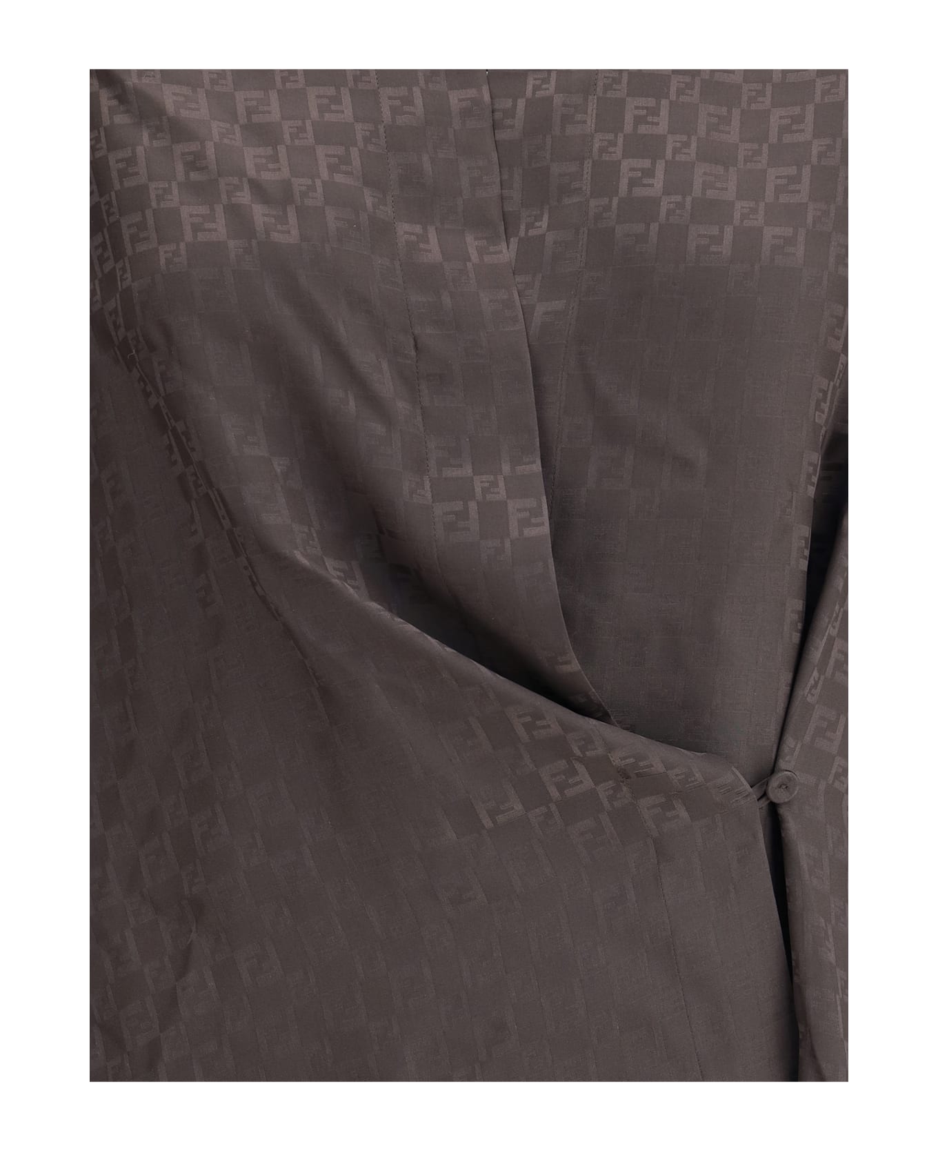 Fendi Silk Jacquard Shirt - Marrone scuro