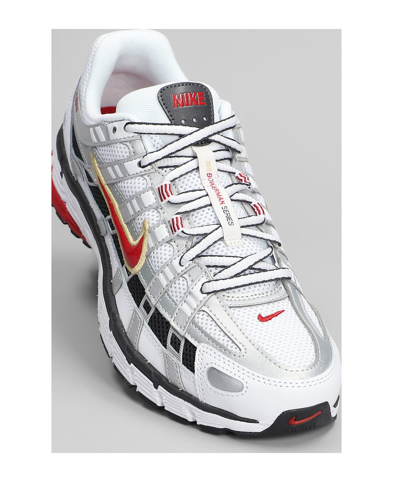 Nike P-6000 Sneakers In White Leather And Fabric - white