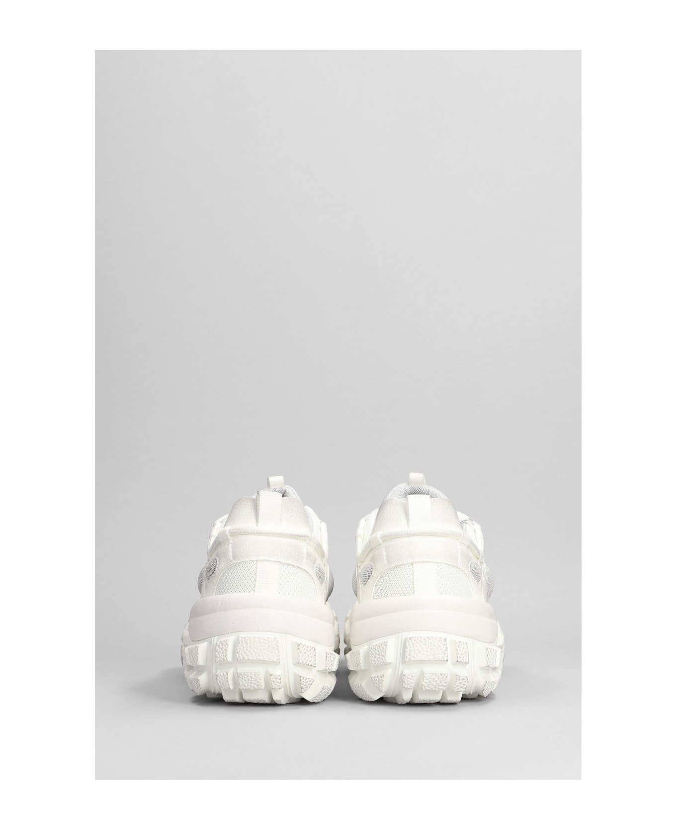 Acne Studios Chunky Mesh Sneakers In White Polyester - white