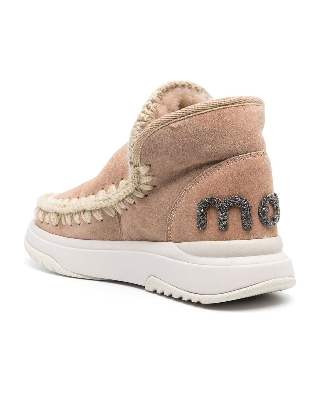 Mou Eskimo Jogger In Camel Beige Sheepskin - Beige