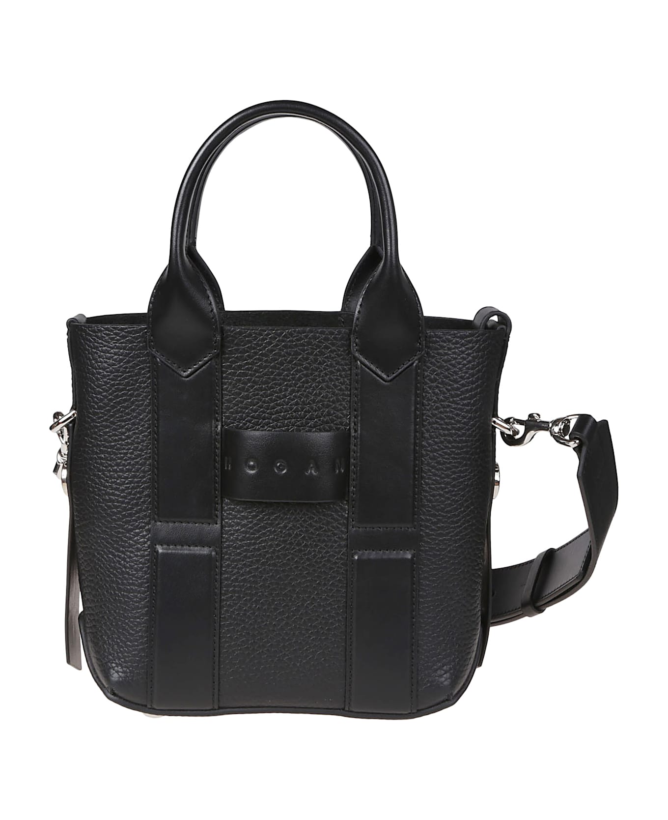 Hogan Small Script Shopping Bag - Nero
