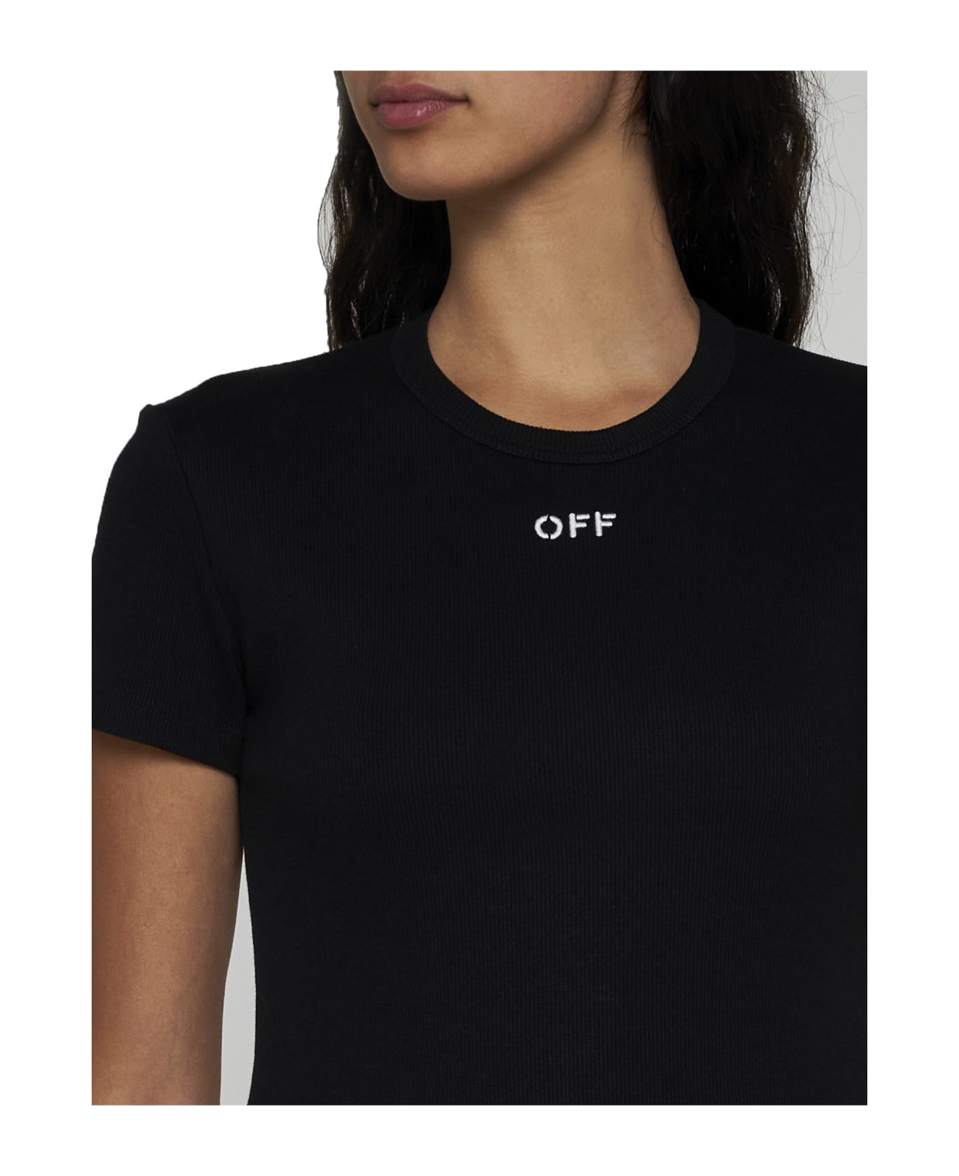 Off-White Off Stamp Logo T-shirt - Black white
