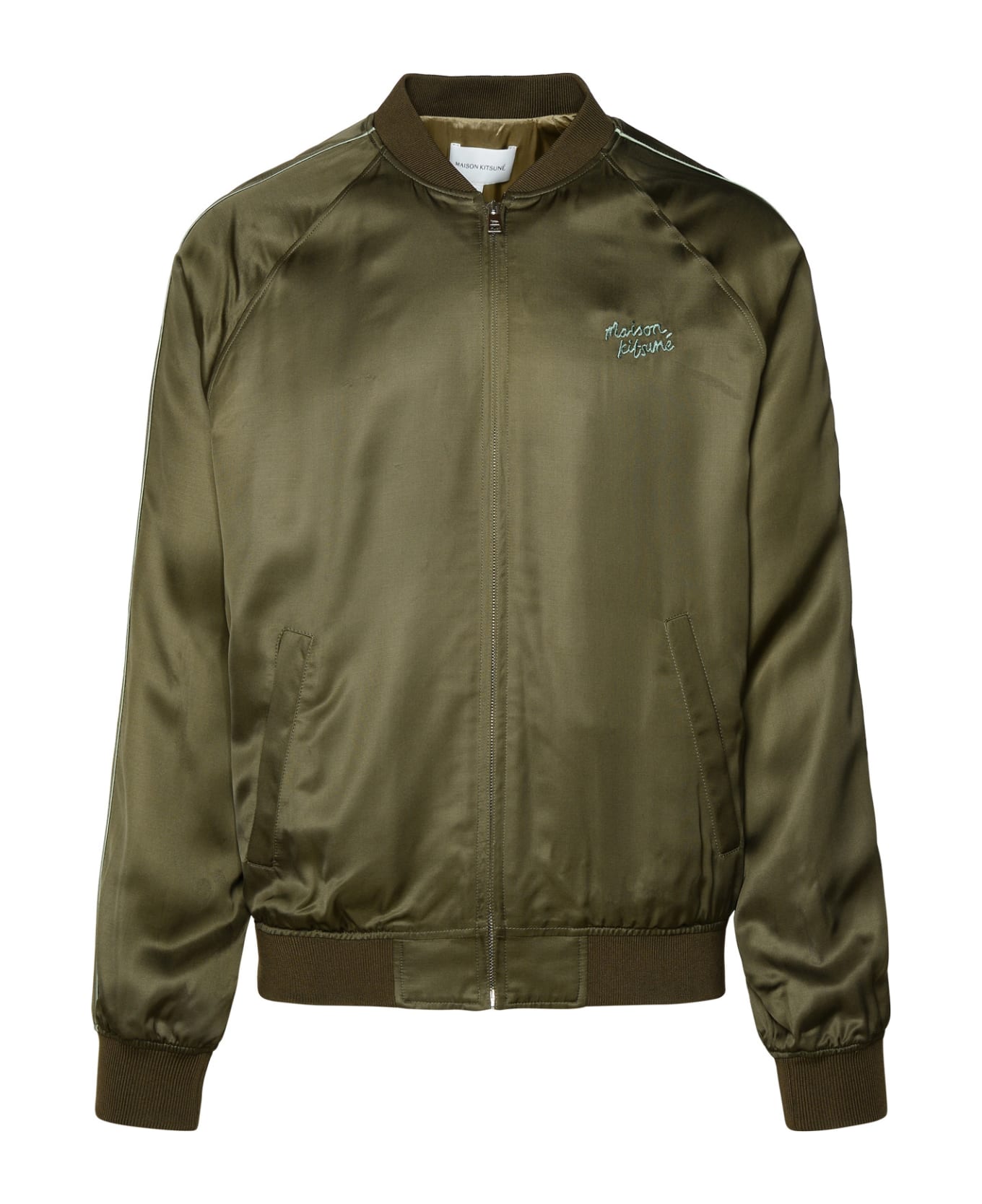 Maison Kitsuné 'teddy' Green Viscose Jacket - Green