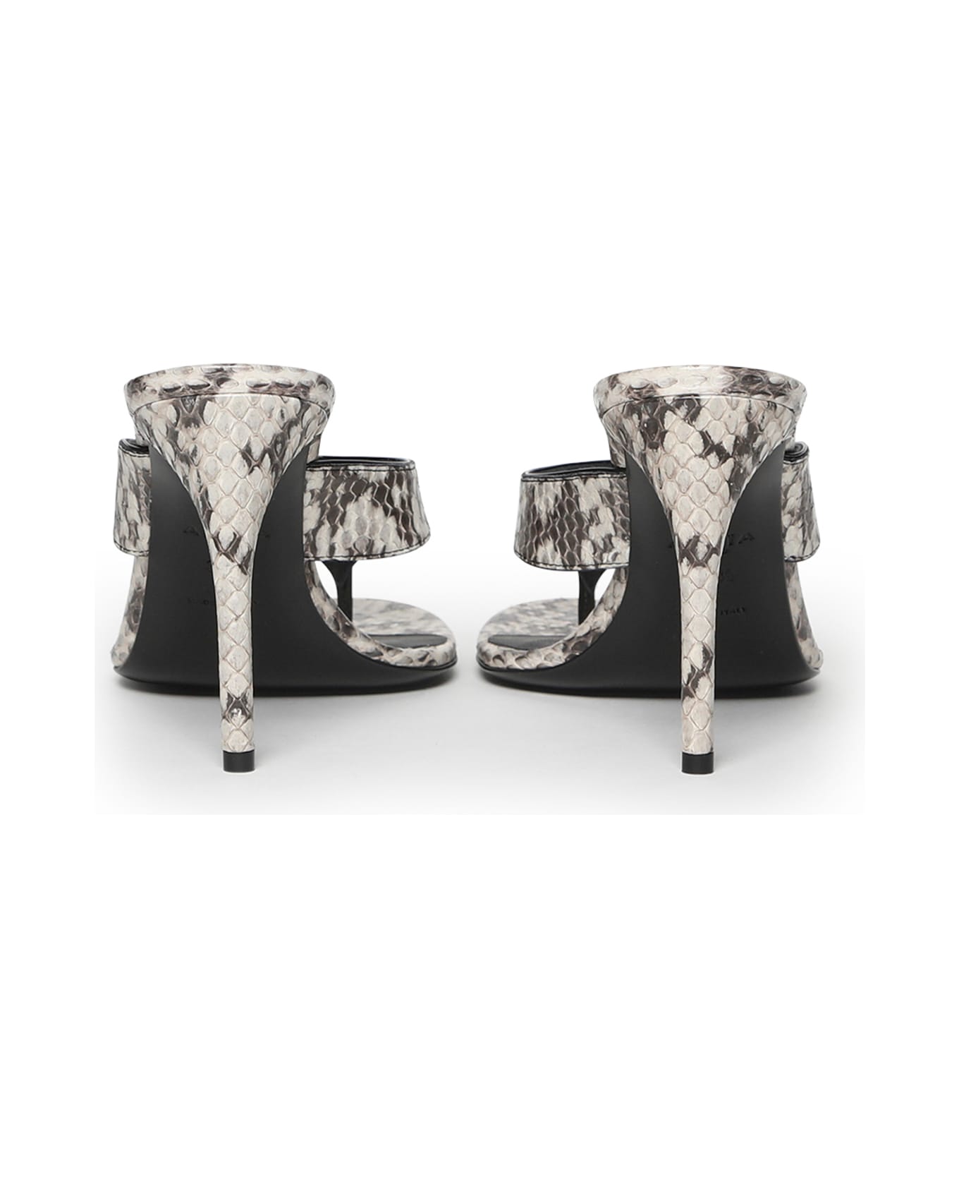 Alaia Elaphe Flip-flop Mules - White