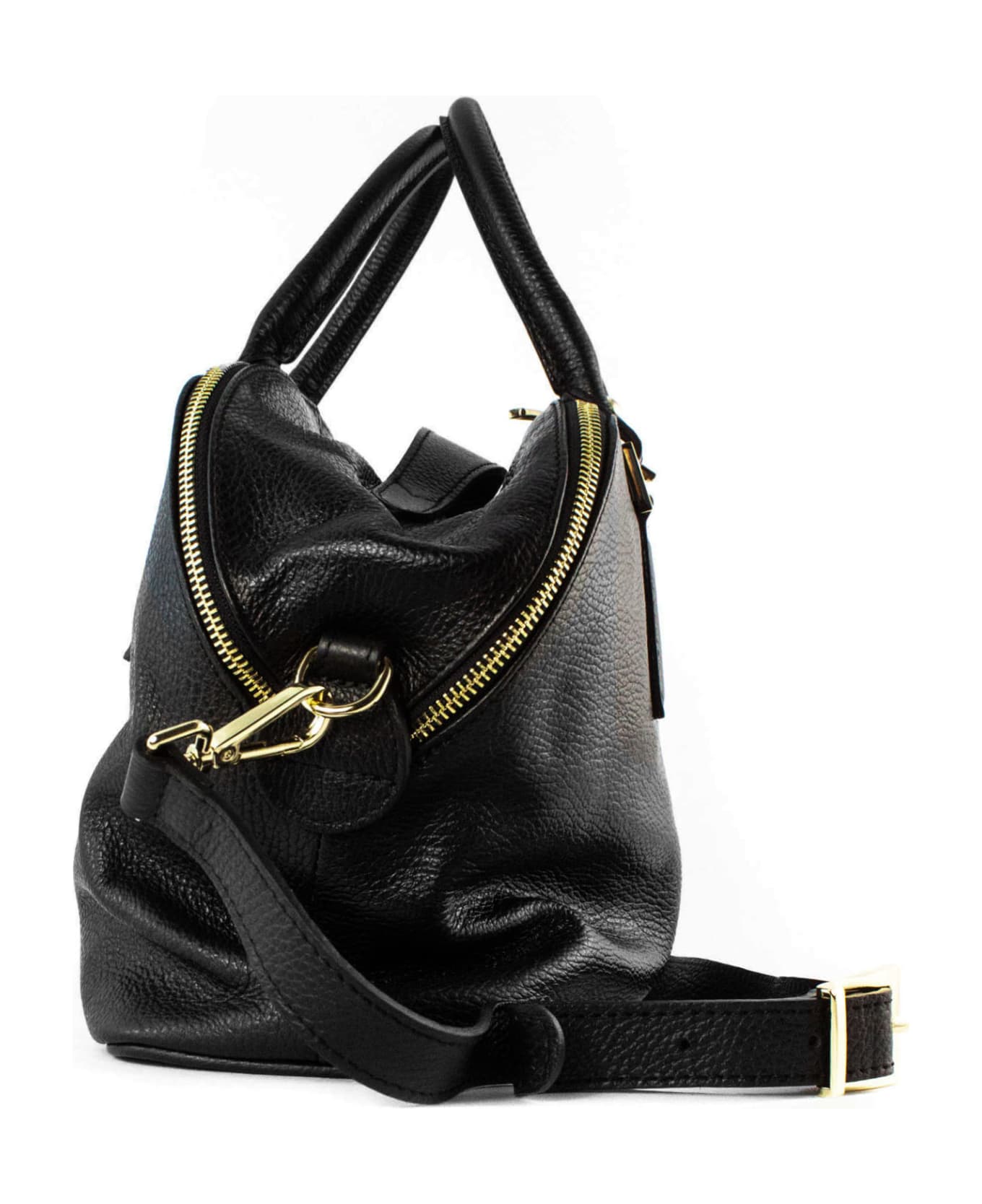 Avenue 67 Black Grained Soft Leather Bag Avenue 67 - BLACK