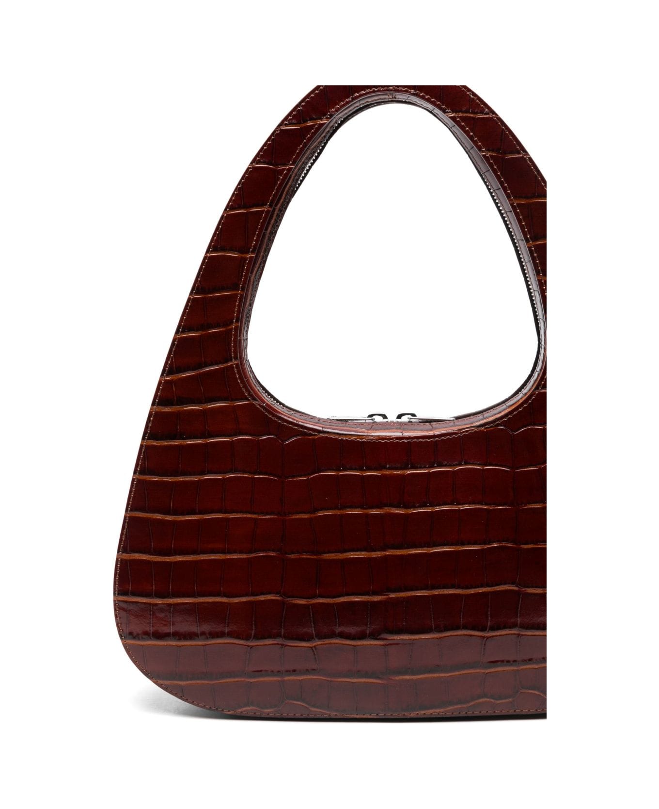 Coperni Swipe Baguette Leather Shoulder Bag - Brown