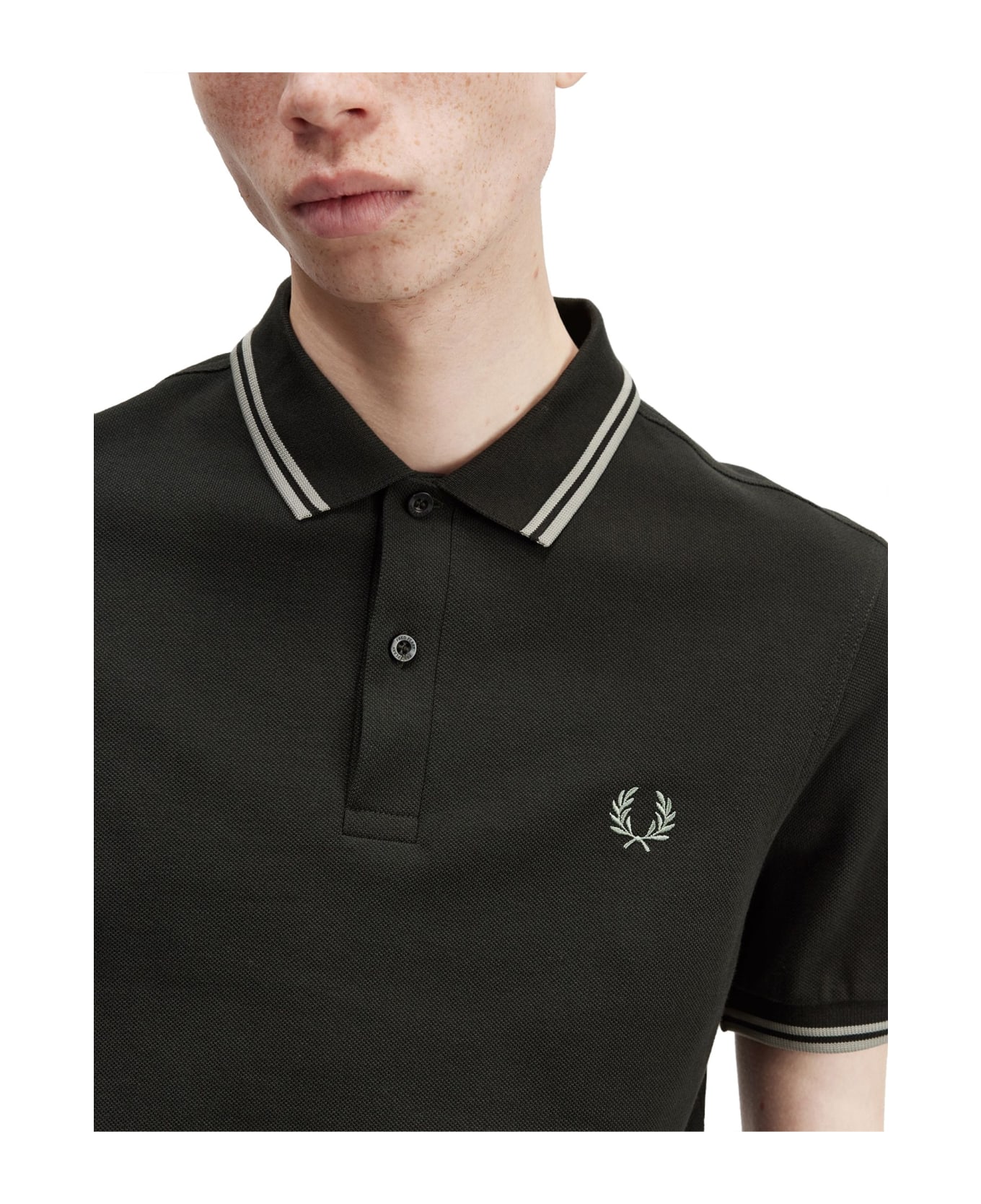 Fred Perry Polo With Logo - VERDE