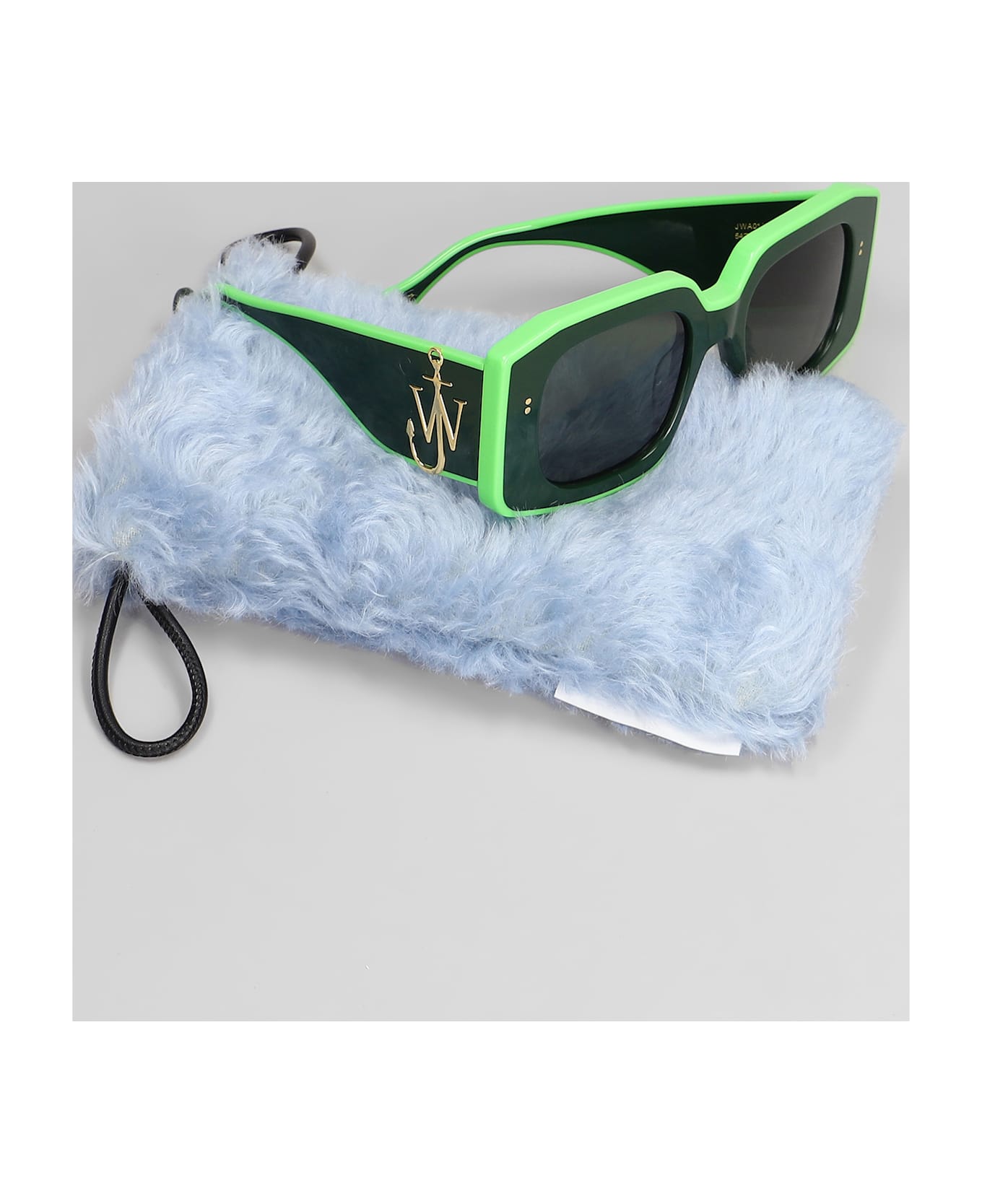 J.W. Anderson Jwa01 Bumper Sunglasses In Green Acetate - green