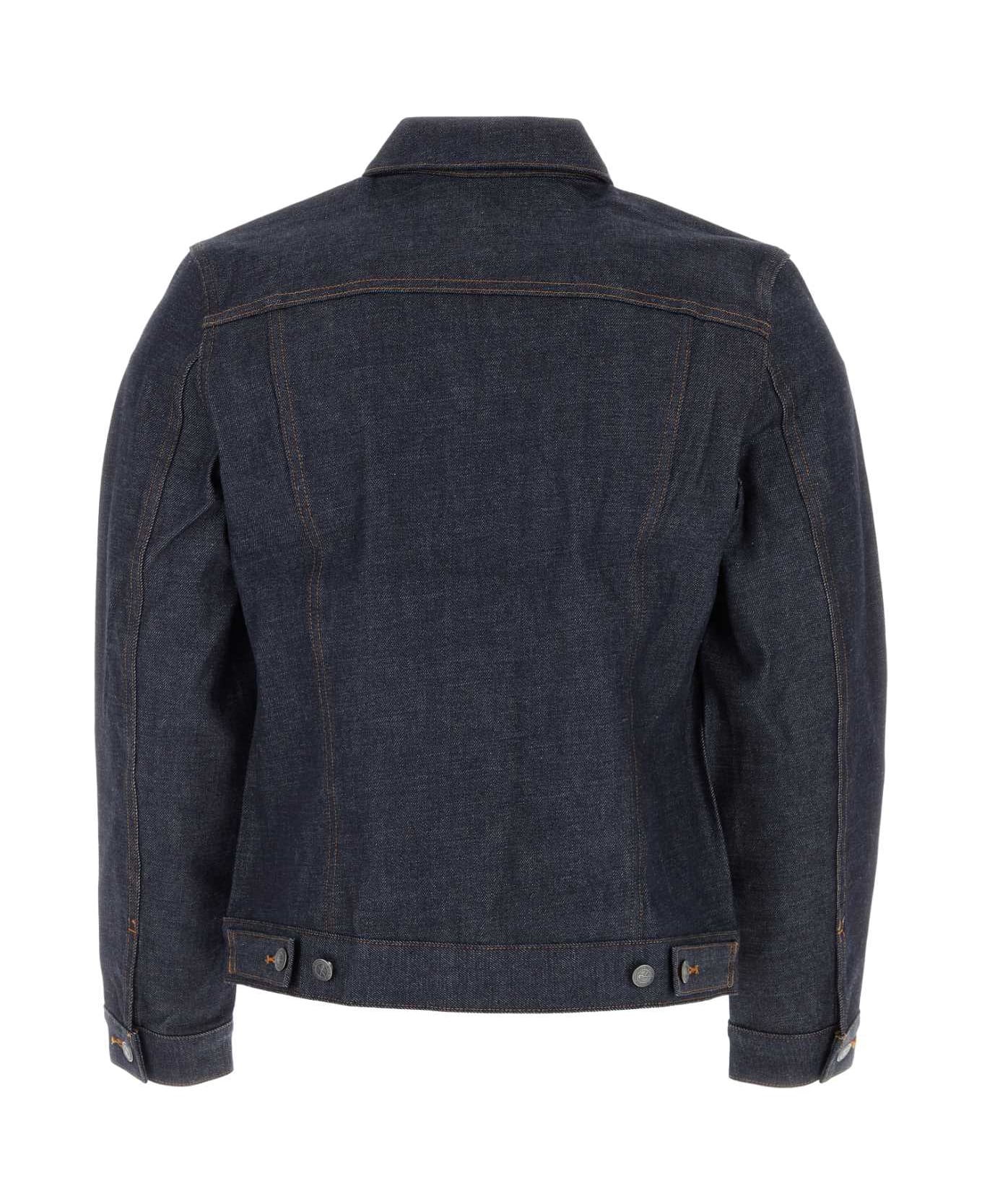 A.P.C. Dark Blue Denim Jacket - BLUE