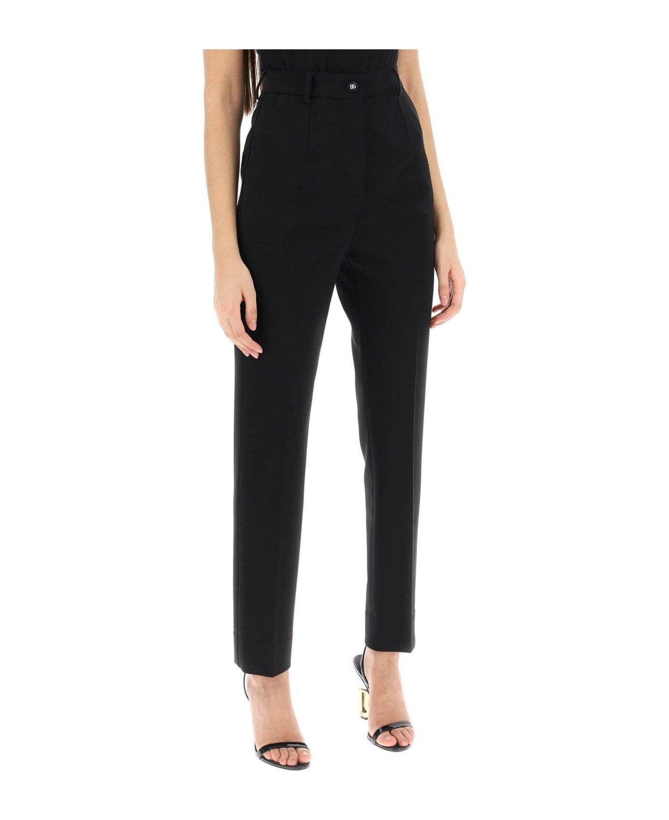 Dolce & Gabbana Milano Stitch Cigarette Pants - Nero