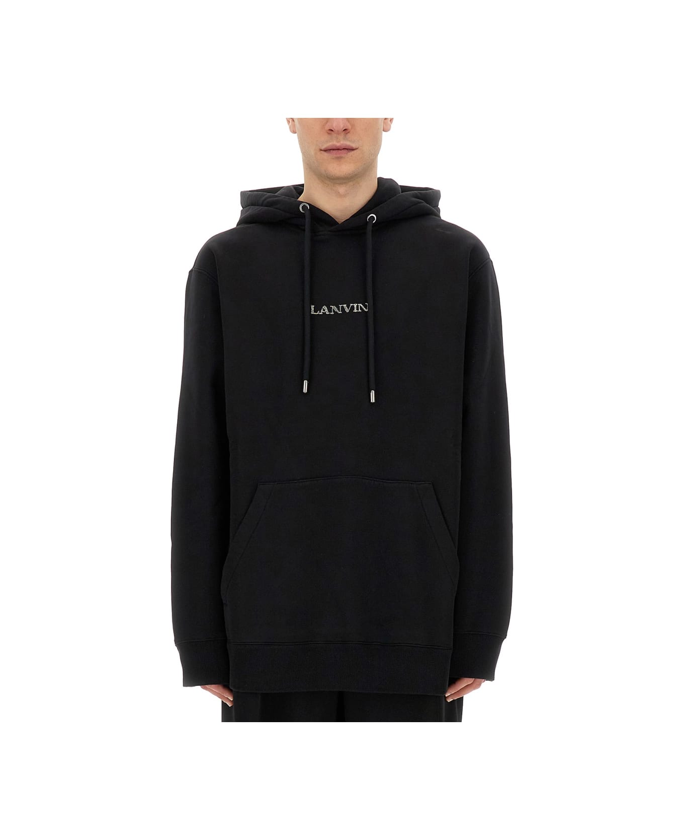 Lanvin Sweatshirt With Logo - BLACK フリース