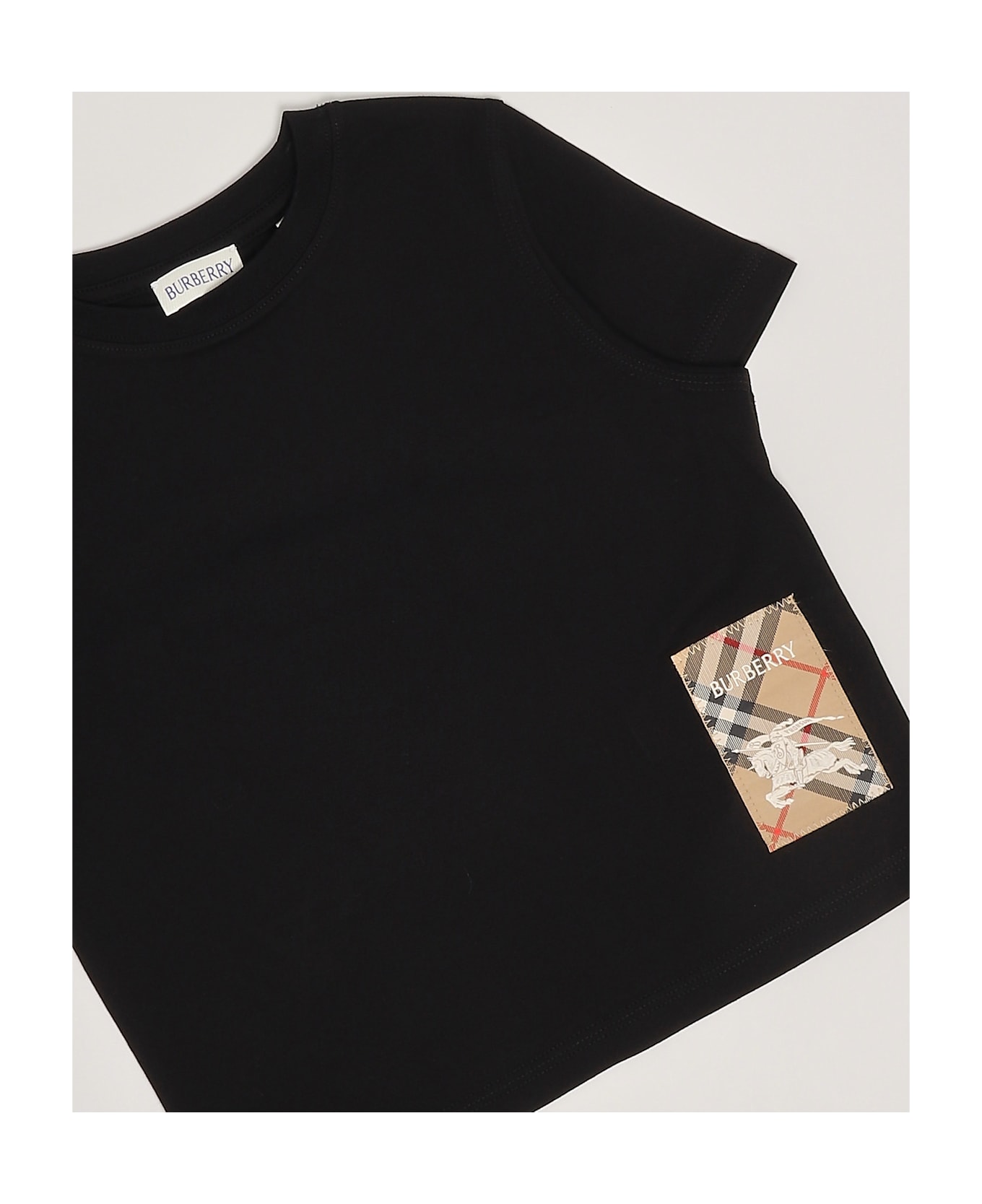 Burberry Cedar T-shirt Check T-shirt - NERO
