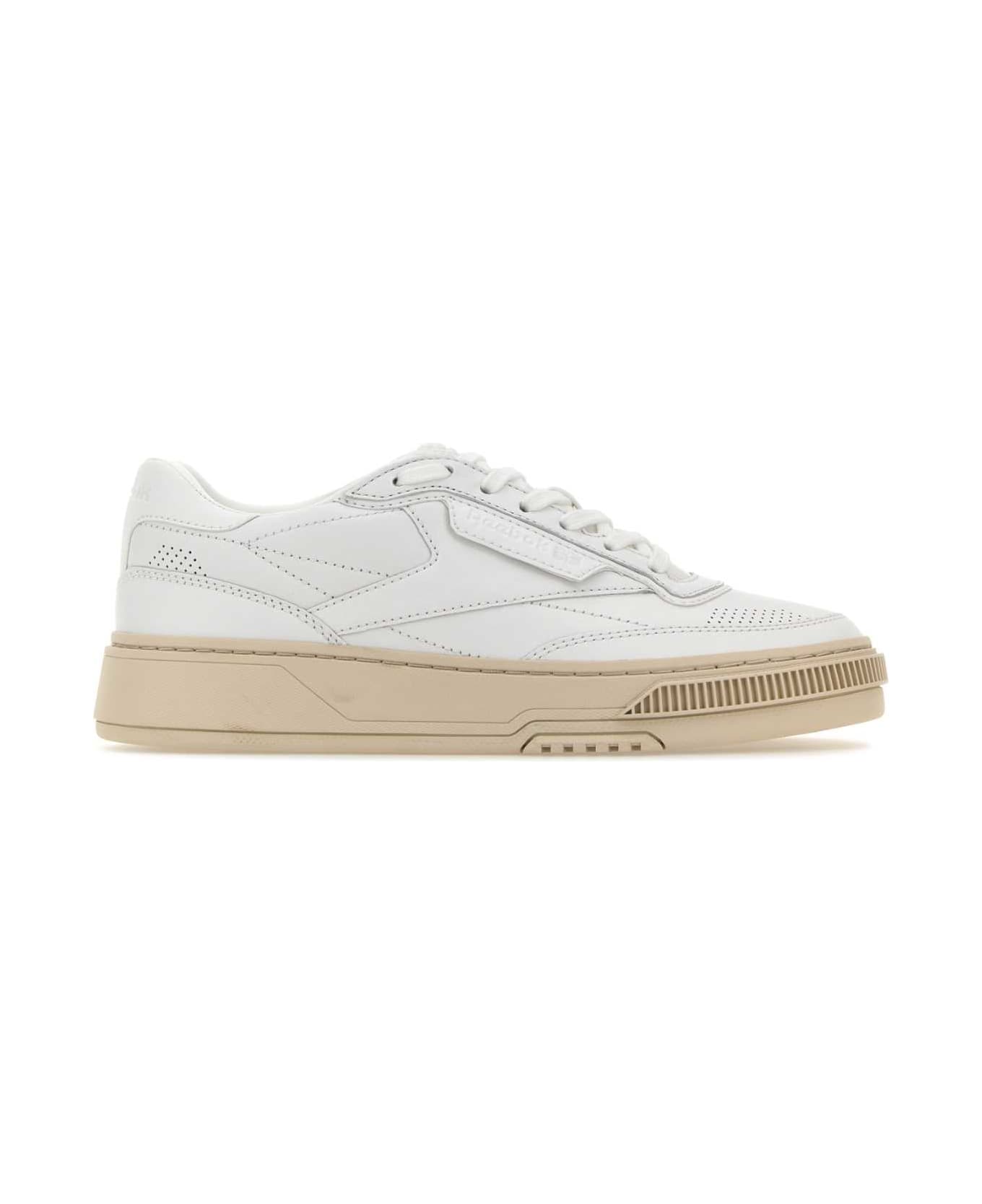 Reebok White Leather Club C Ltd Sneakers - White
