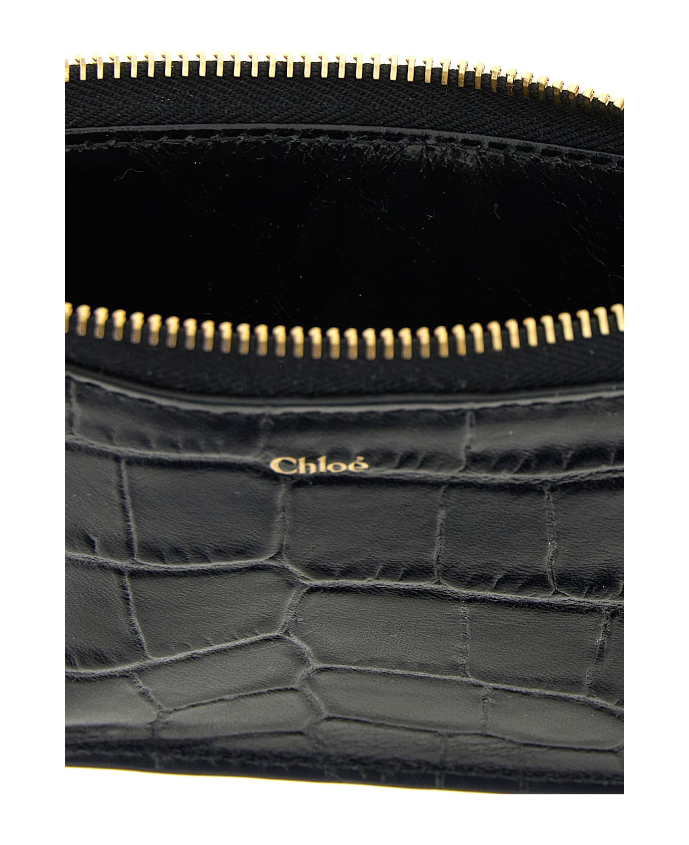 Chloé 'alphabet' Card Holder - Black  