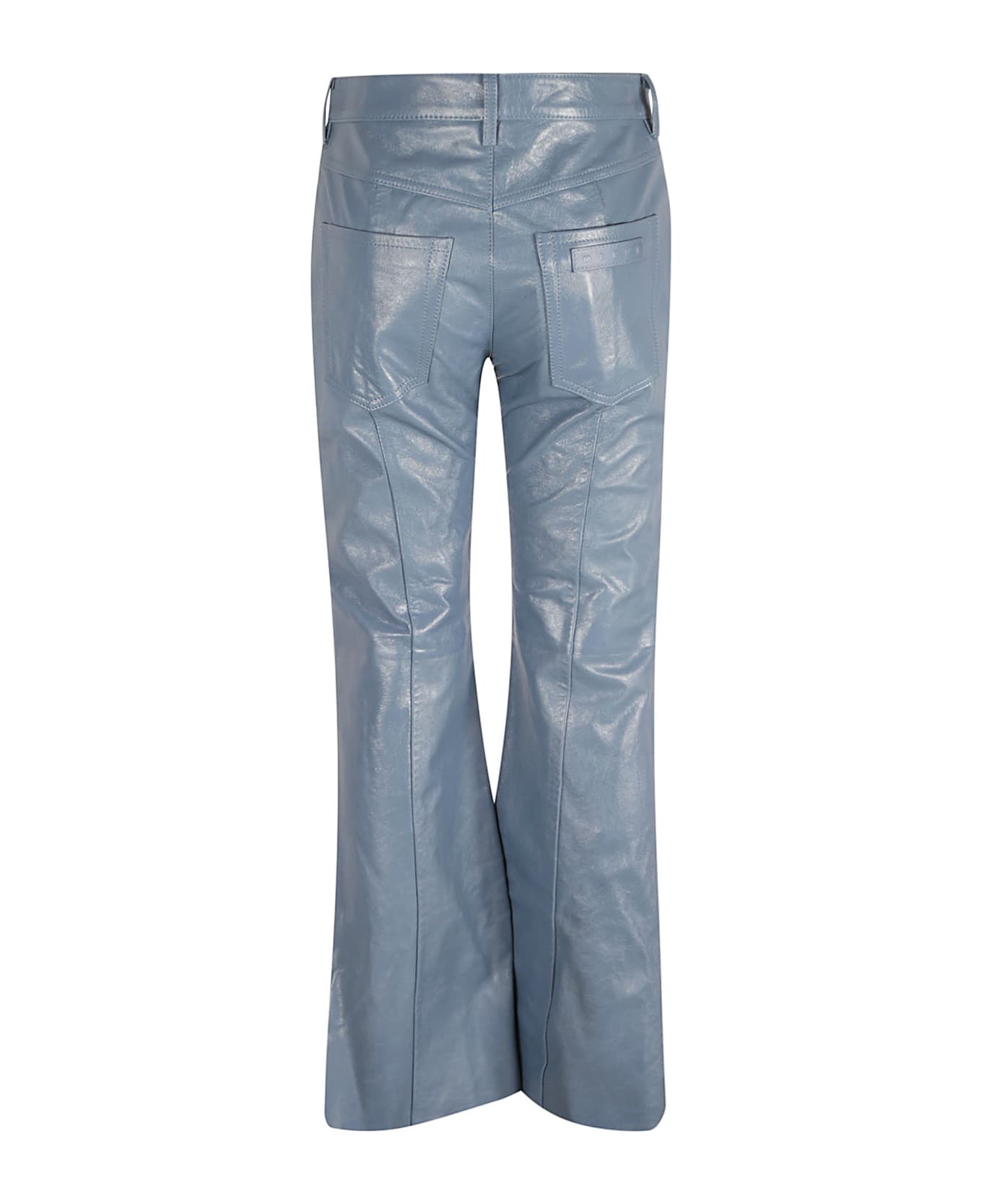 Marni 5 Pockets Flare Hem Shiny Jeans - Opal