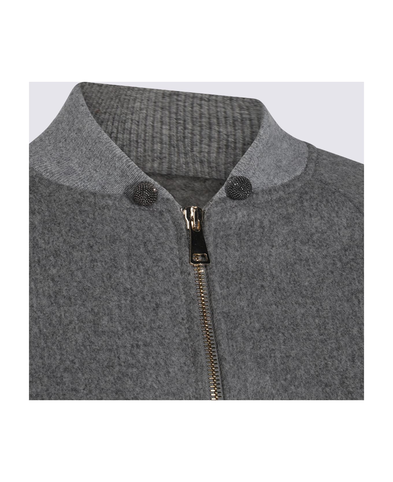 Fabiana Filippi Grey Wool Casual Jacket - Roccia