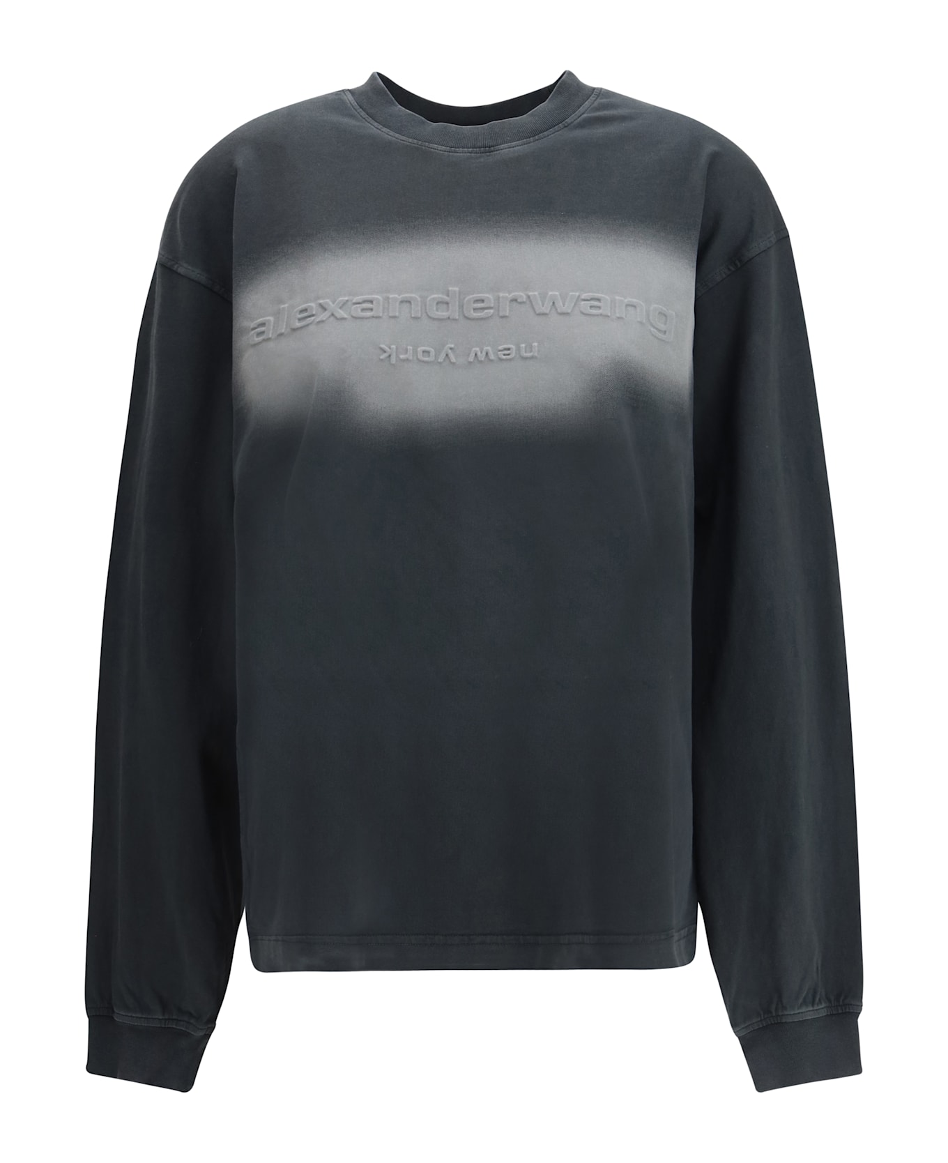 Alexander Wang Reflective Halo Print Logo Long-sleeve T-shirt