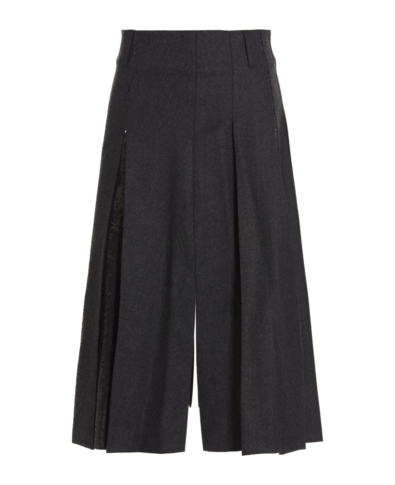 Brunello Cucinelli Sequin Wool Skirt - Gray