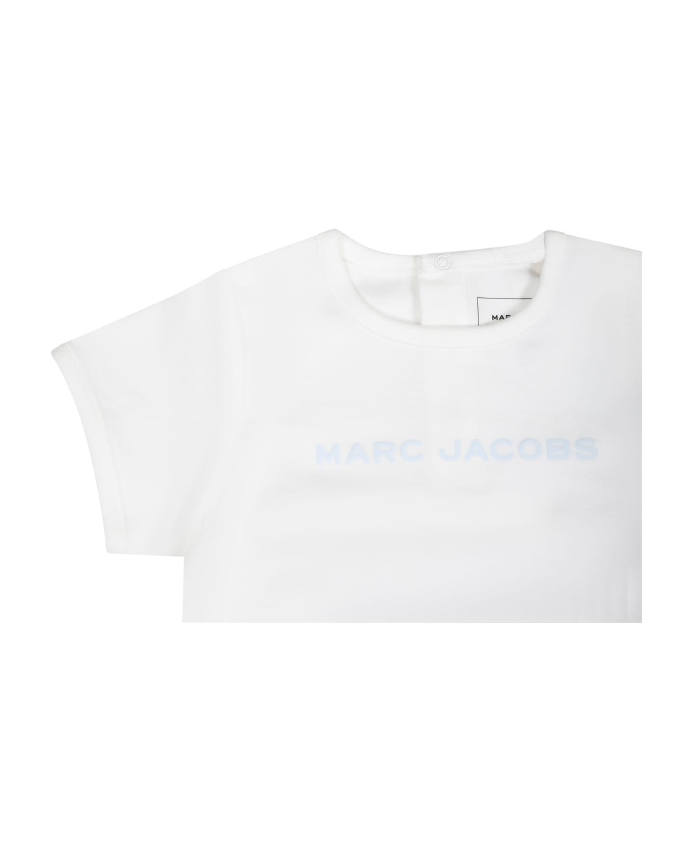 Marc Jacobs Blue Set For Baby Boy With Logo - Light Blue
