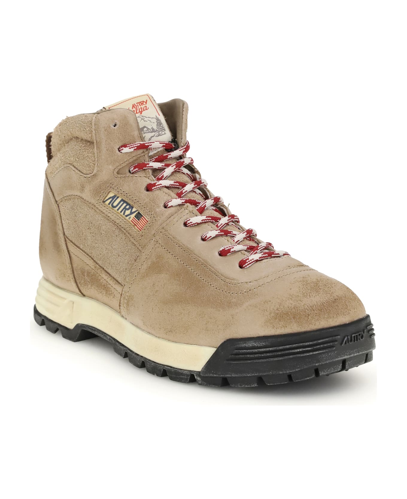 Autry Suede Leather Ankle Boots - Leather Brown