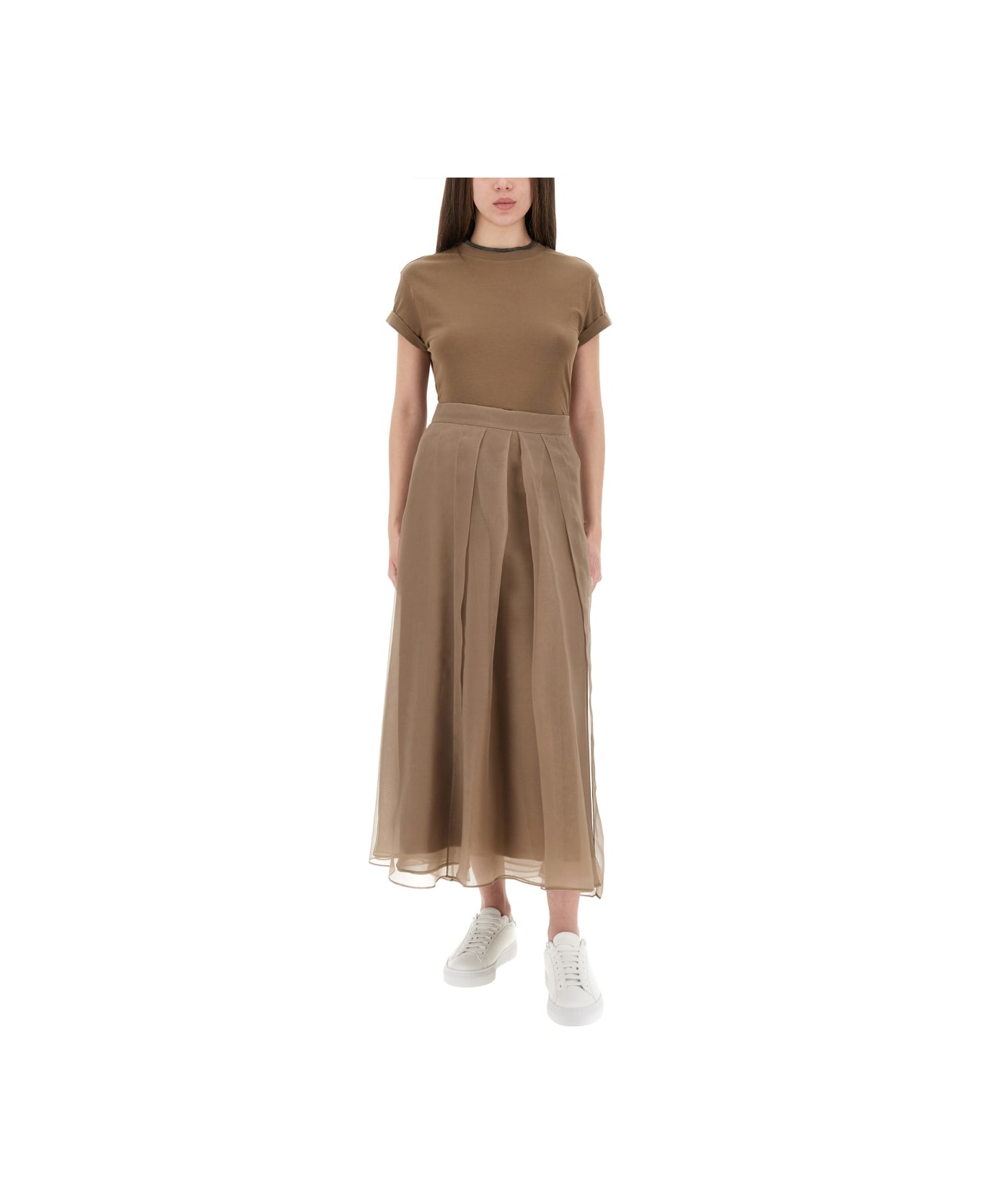 Brunello Cucinelli Cotton Jersey T-shirt - BROWN