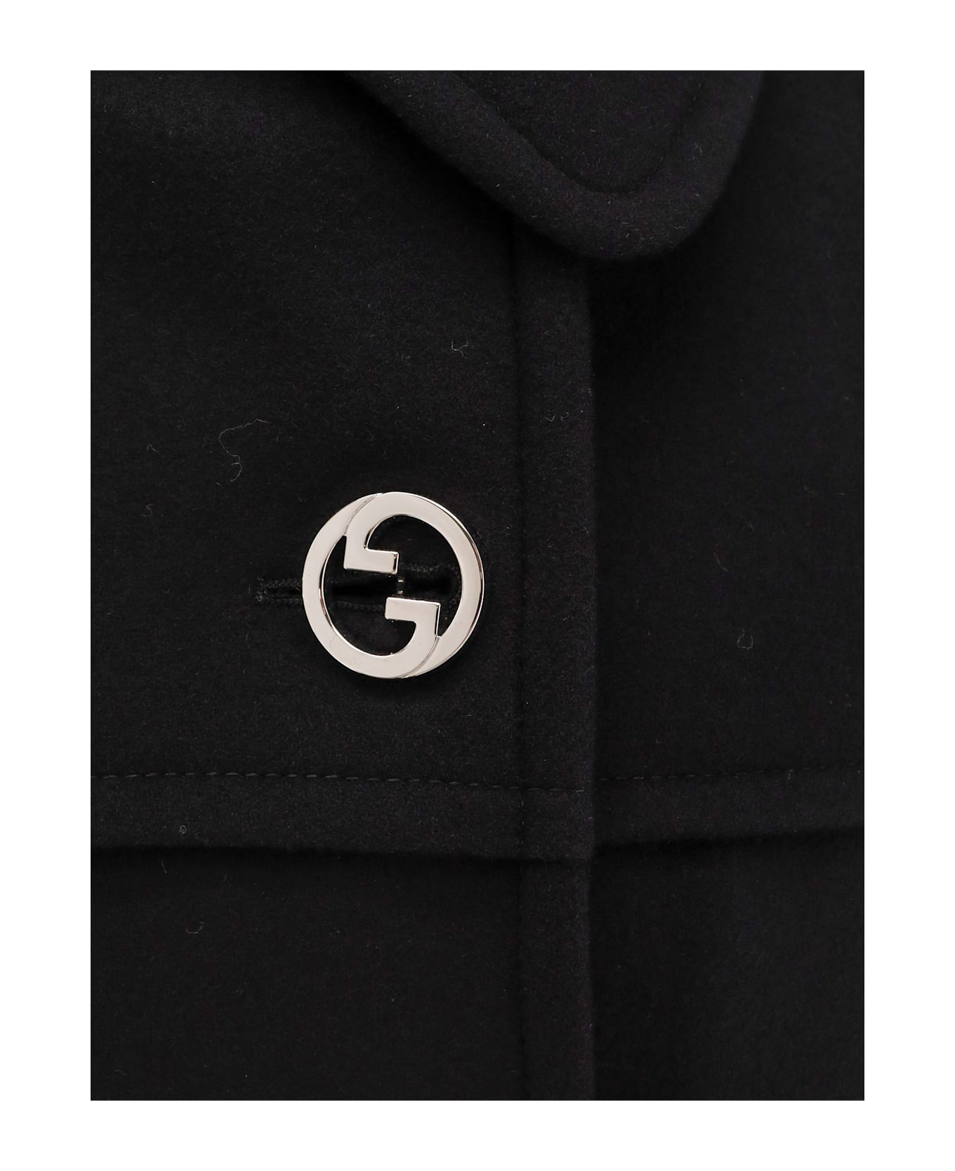 Gucci 
gg
 Double-breasted Coat - Black