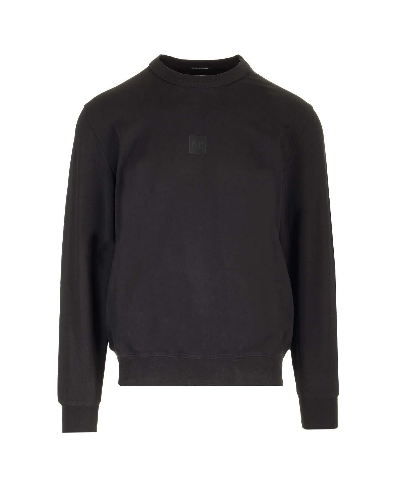 C.P. Company Stretch Fleece Long-sleeved Sweatshirt - Black