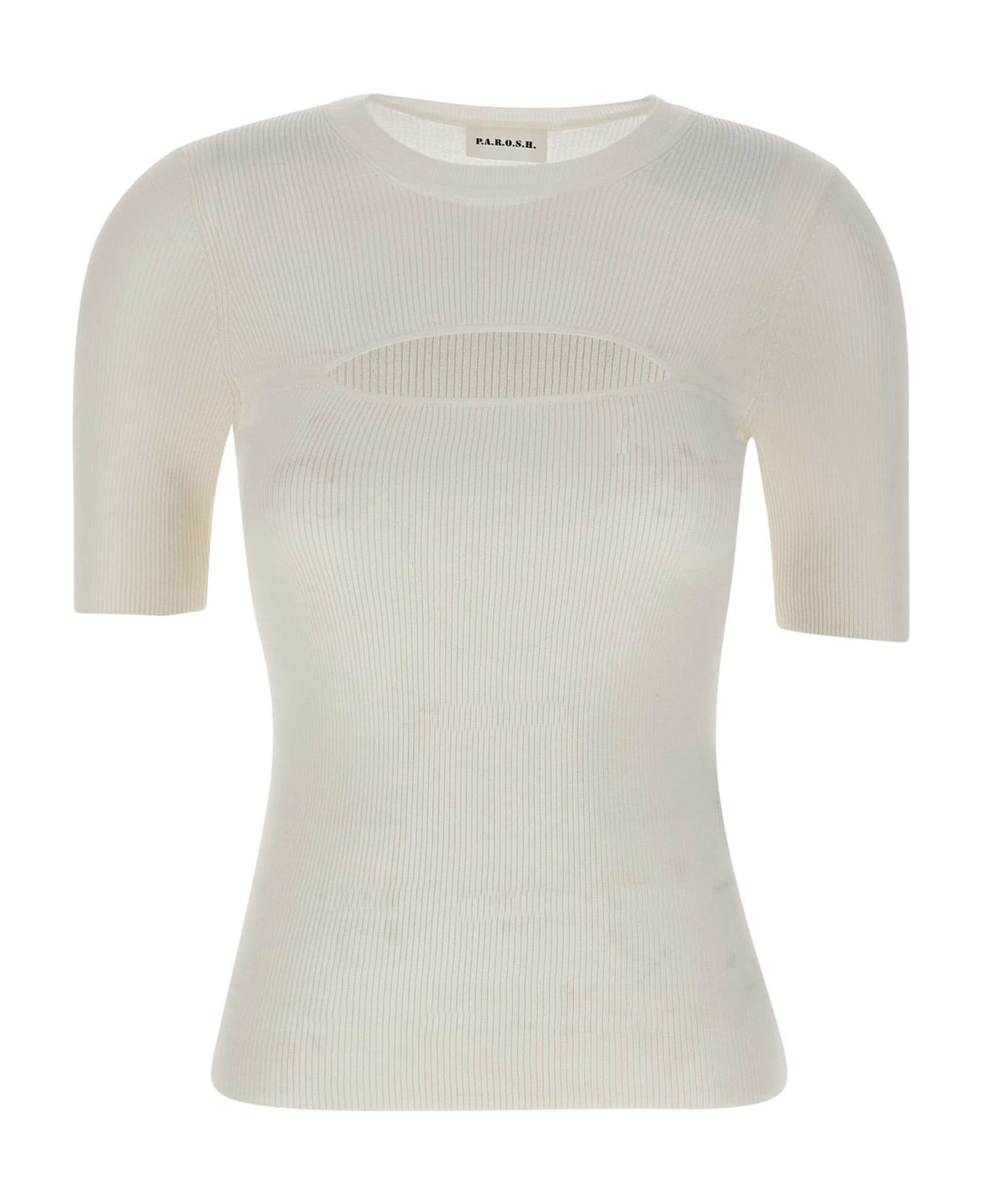 Parosh "cipria24" Cotton T-shirt - WHITE