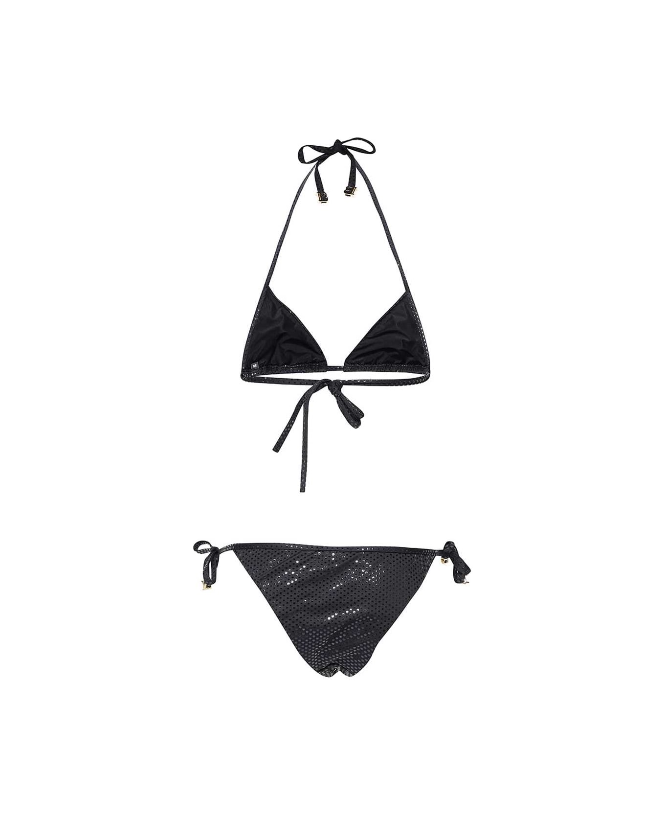 Balmain Triangle Bra Bikini - black