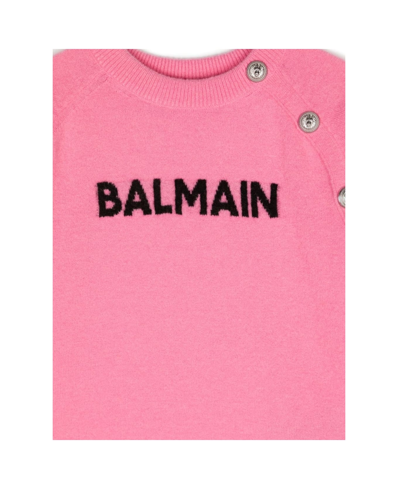 Balmain Pull Con Logo - Fucsia