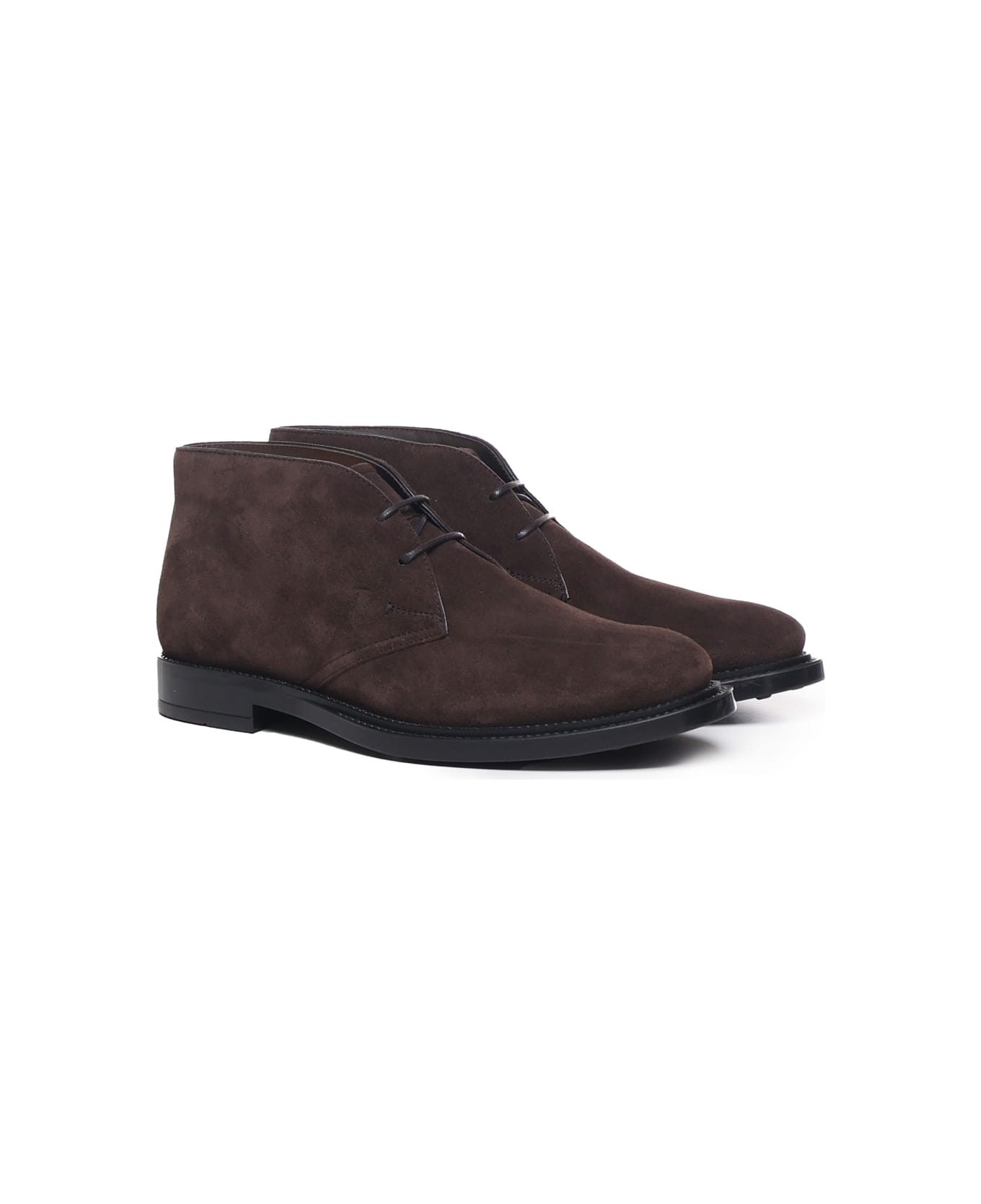Tod's Suede Ankle Boot - DARK BROWN