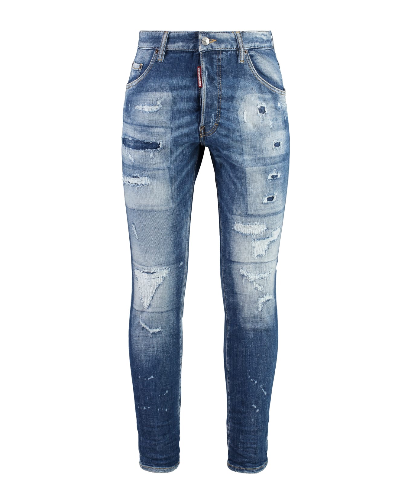 Dsquared2 Destroyed Slim Fit Jeans - BLUE